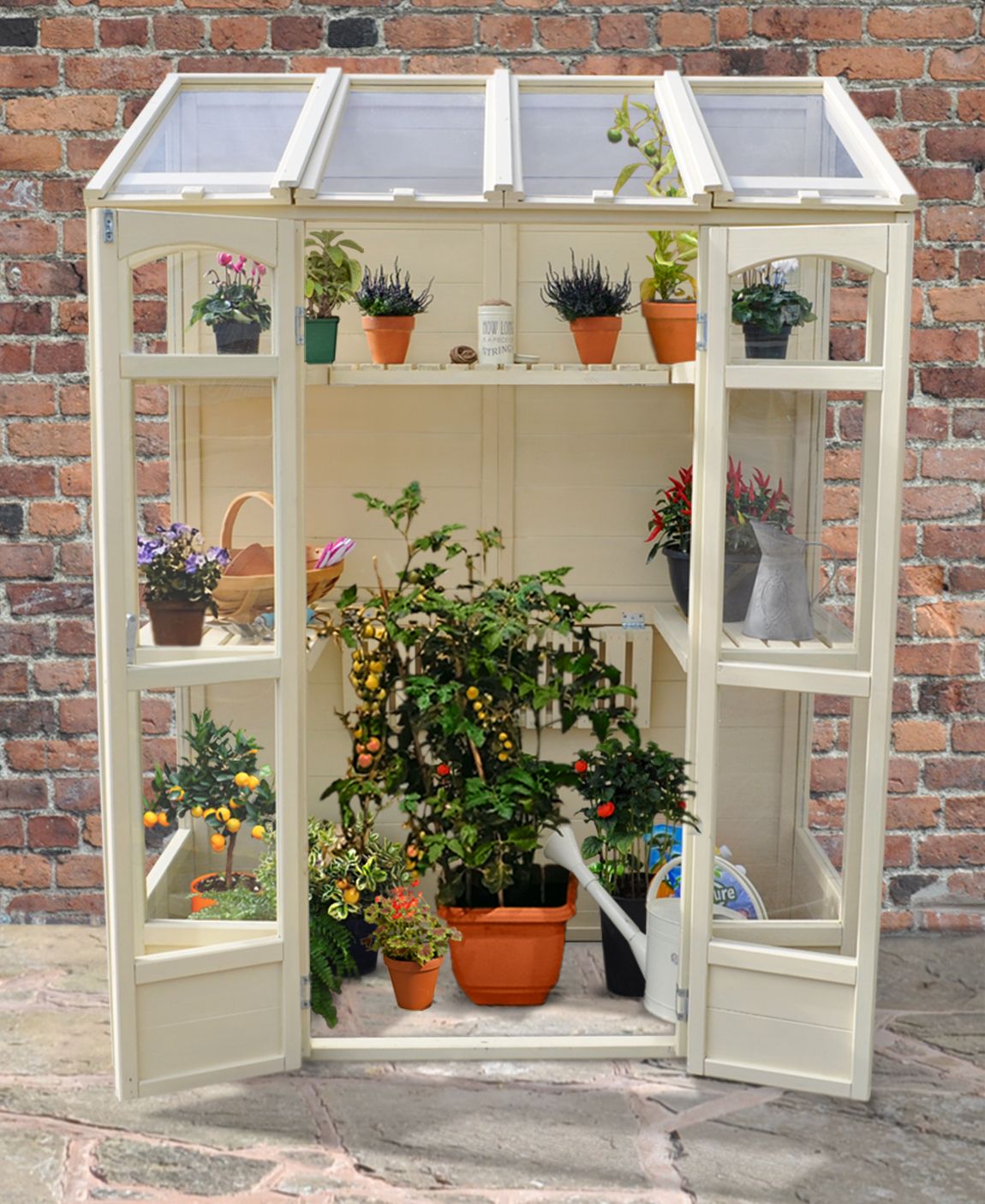 Forest Garden Victorian Tall Wall Greenhouse - 4.8 x 2.4ft