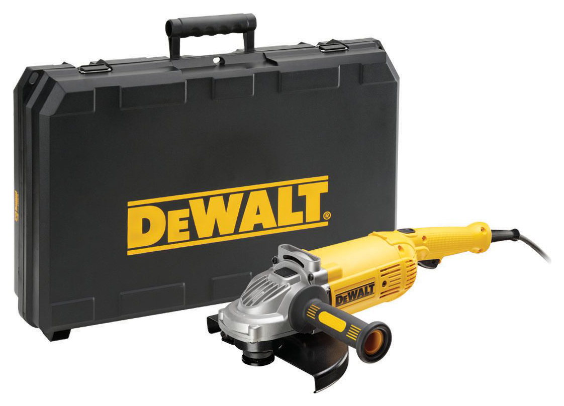 DEWALT DWE492K-GB Large Corded Angle Grinder 230mm With Kit Box 240V - 2200W