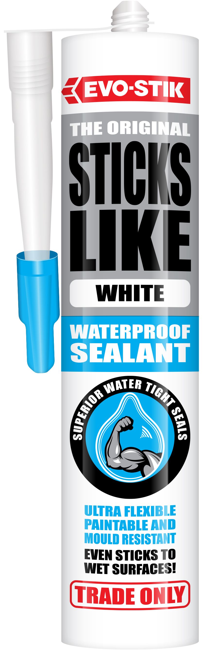Image of Evo-Stik Sticks Like Waterproof Sealant White 290ml