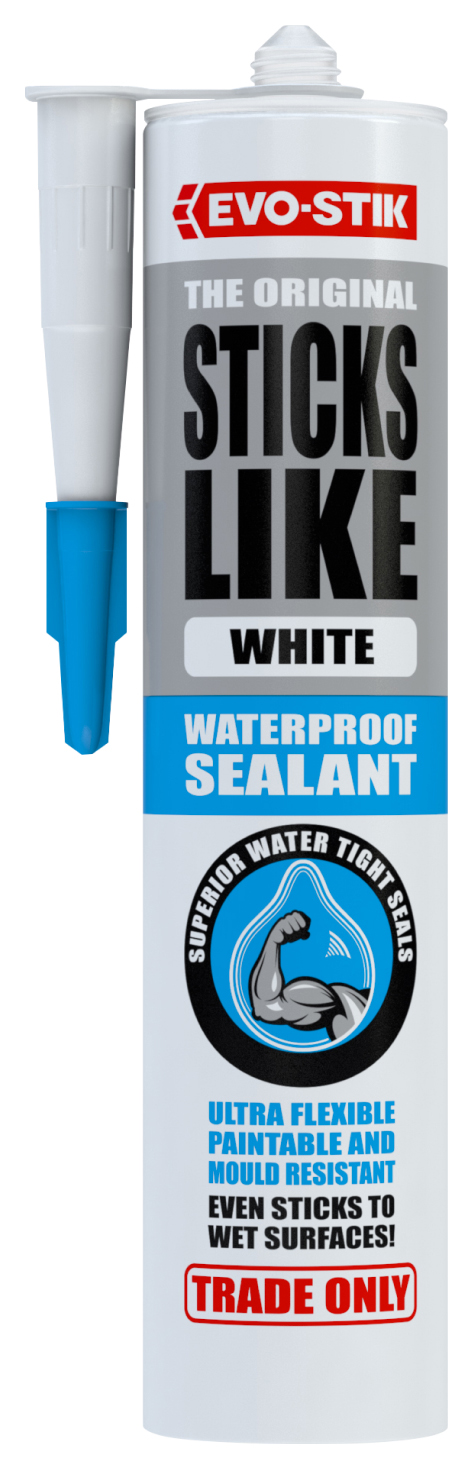 Image of Evo-Stik Sticks Like Waterproof Sealant White 290ml