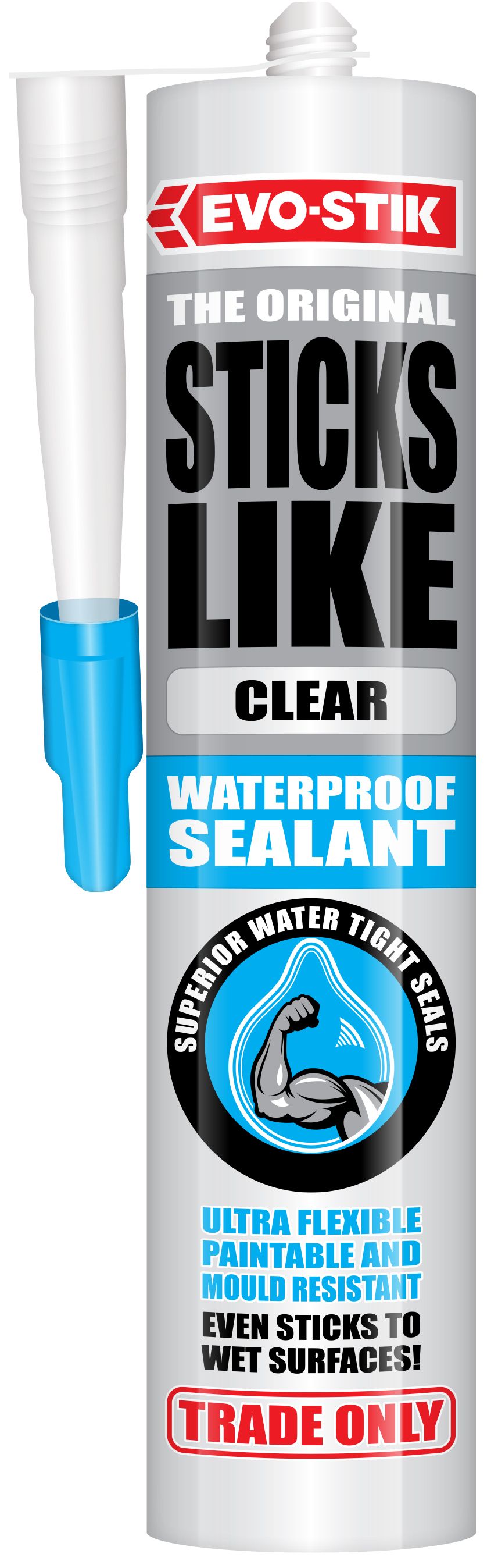 Image of Evo-Stik Sticks Like Waterproof Sealant Clear 290ml