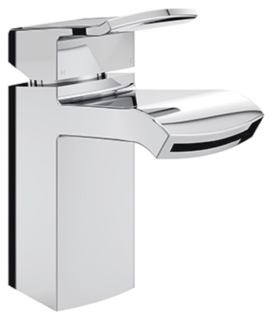 Image of Bristan Descent Chrome Basin Mixer Tap with Clicker Waste