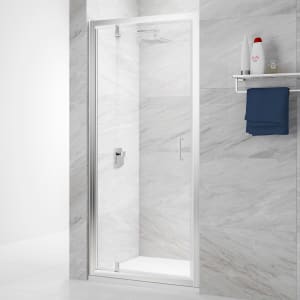 Nexa By Merlyn 6mm Chrome Framed Pivot Shower Door Only - Various Sizes Available