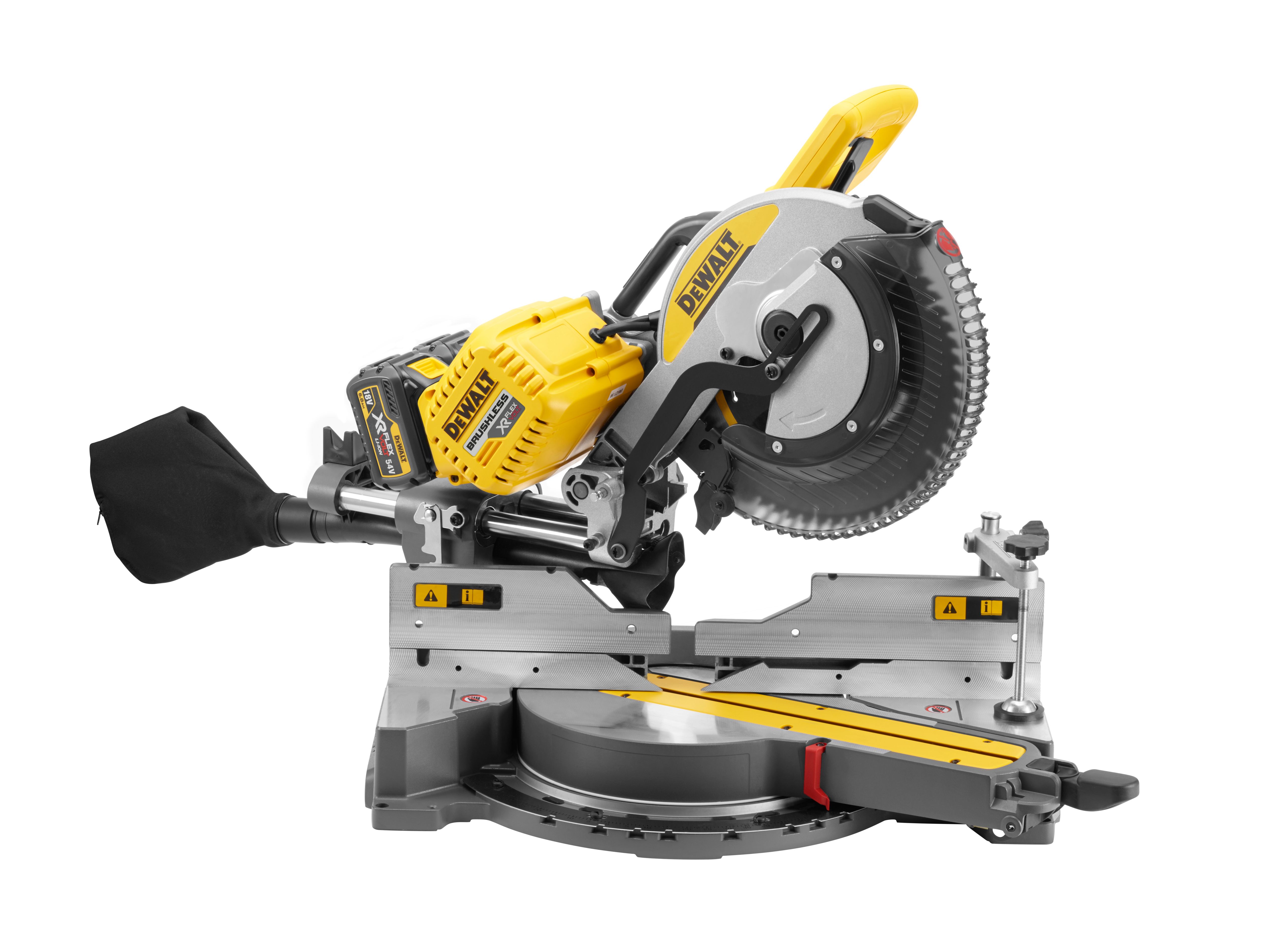 Image of DEWALT DHS780T2-GB 54V Flexvolt Brushless Cordless 305mm Sliding Mitre Saw With 2 x 6.0Ah Batteries