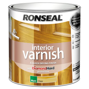 Ronseal Quick Dry Diamond Hard Interior Varnish - Matt Clear - 2.5L