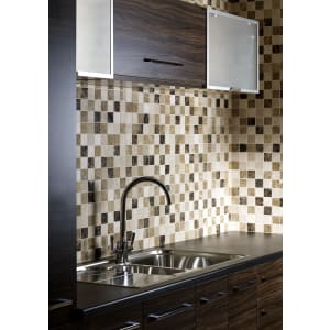 Wickes Emperador Marble Mix Mosaic Tile - 300 x 300mm
