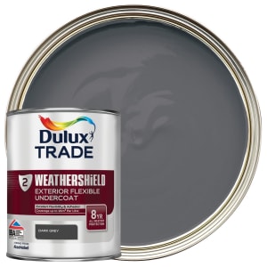 Dulux Trade Weathershield Exterior Undercoat Paint - Dark Grey 1L