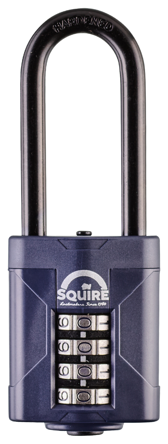 Image of Squire Combination Padlock with Extra Long Hardened Steel Shackle - 50mm