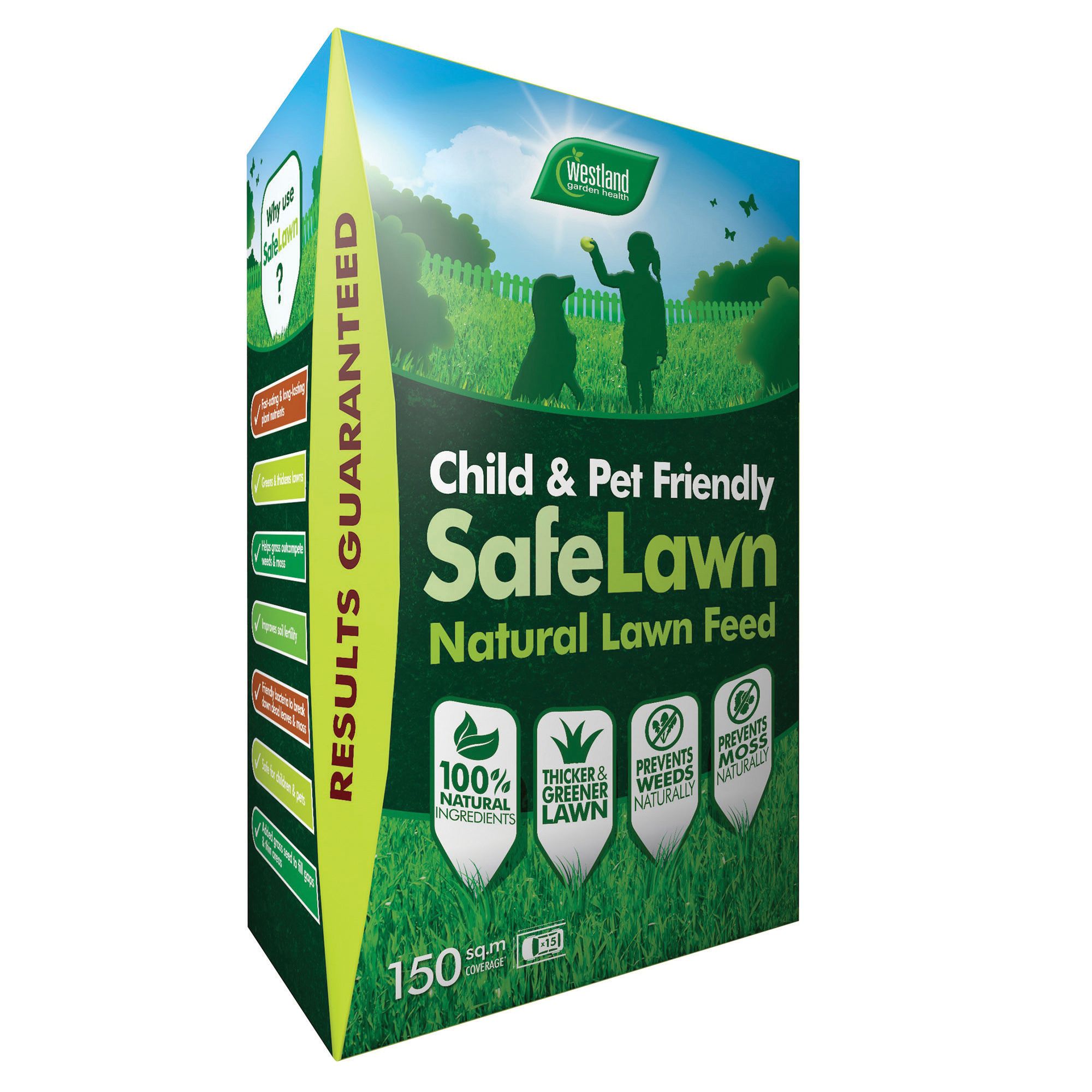 Image of Westland Safe Lawn Green Organic Fertiliser Box - 150m² - 5.25kg