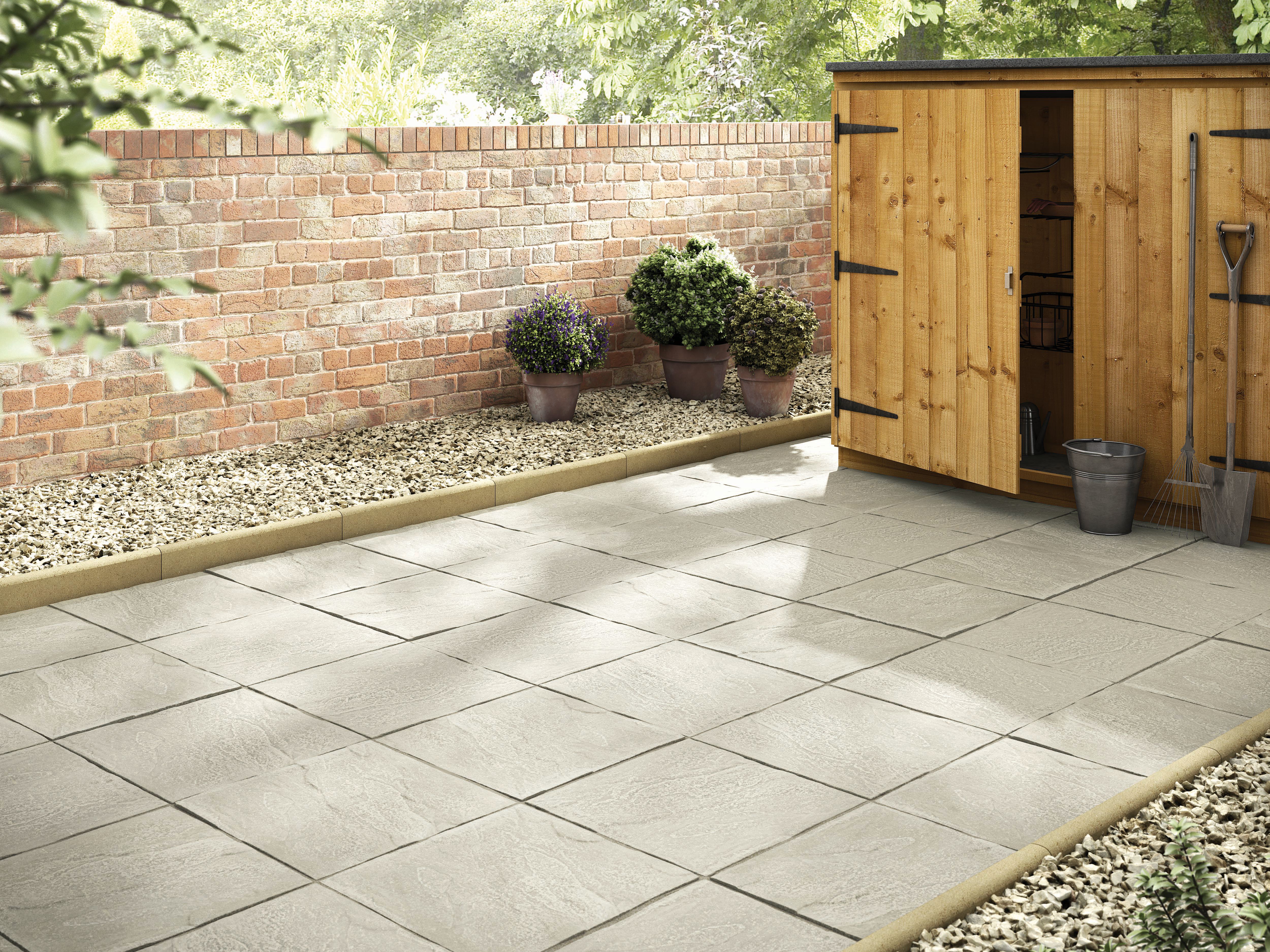 Image of Marshalls Pendle Riven Grey Paving Slab 450 x 450 x 32 mm