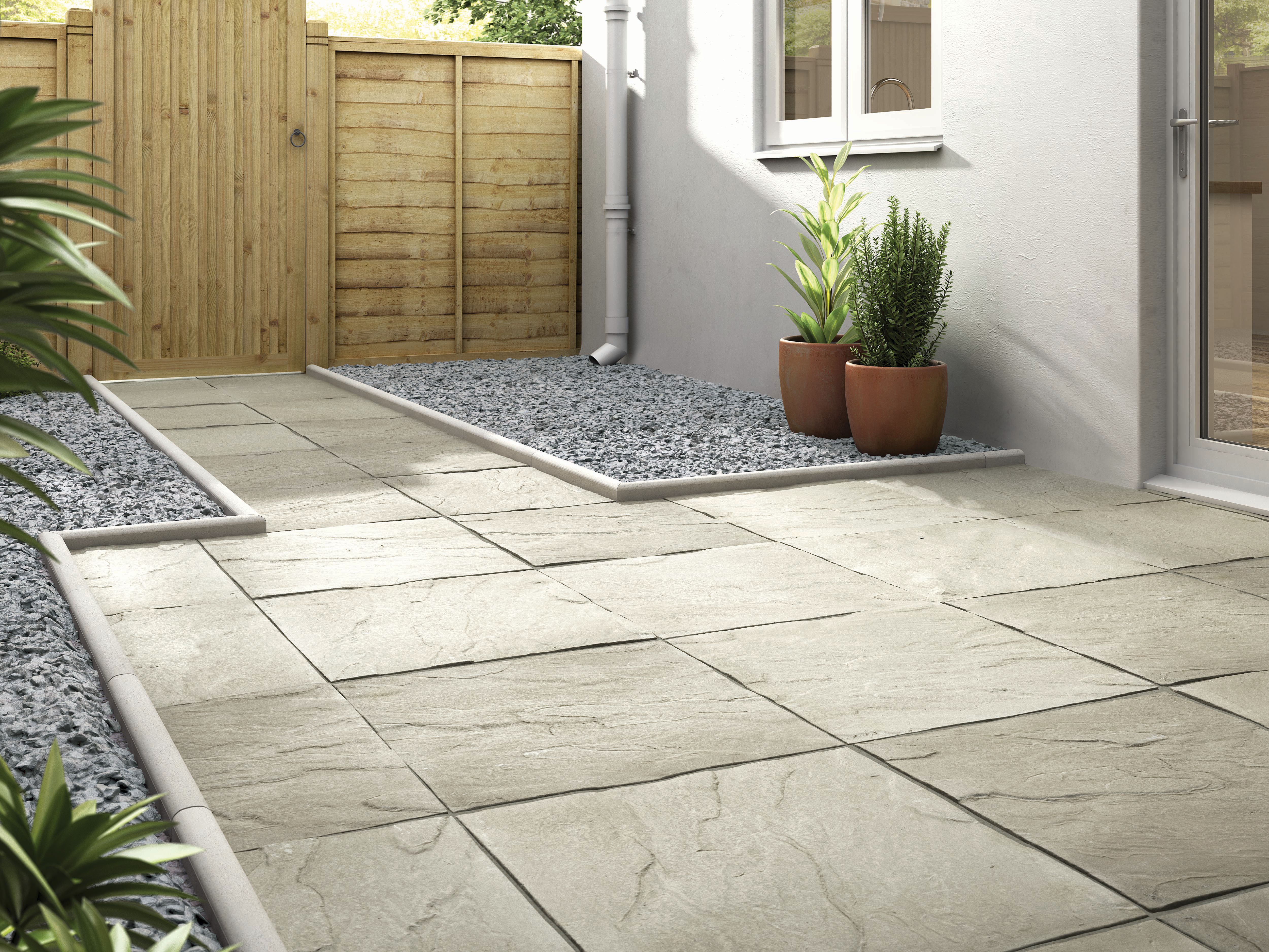 Marshalls Pendle Riven Grey Paving Slab - 600 x 600 x 38mm