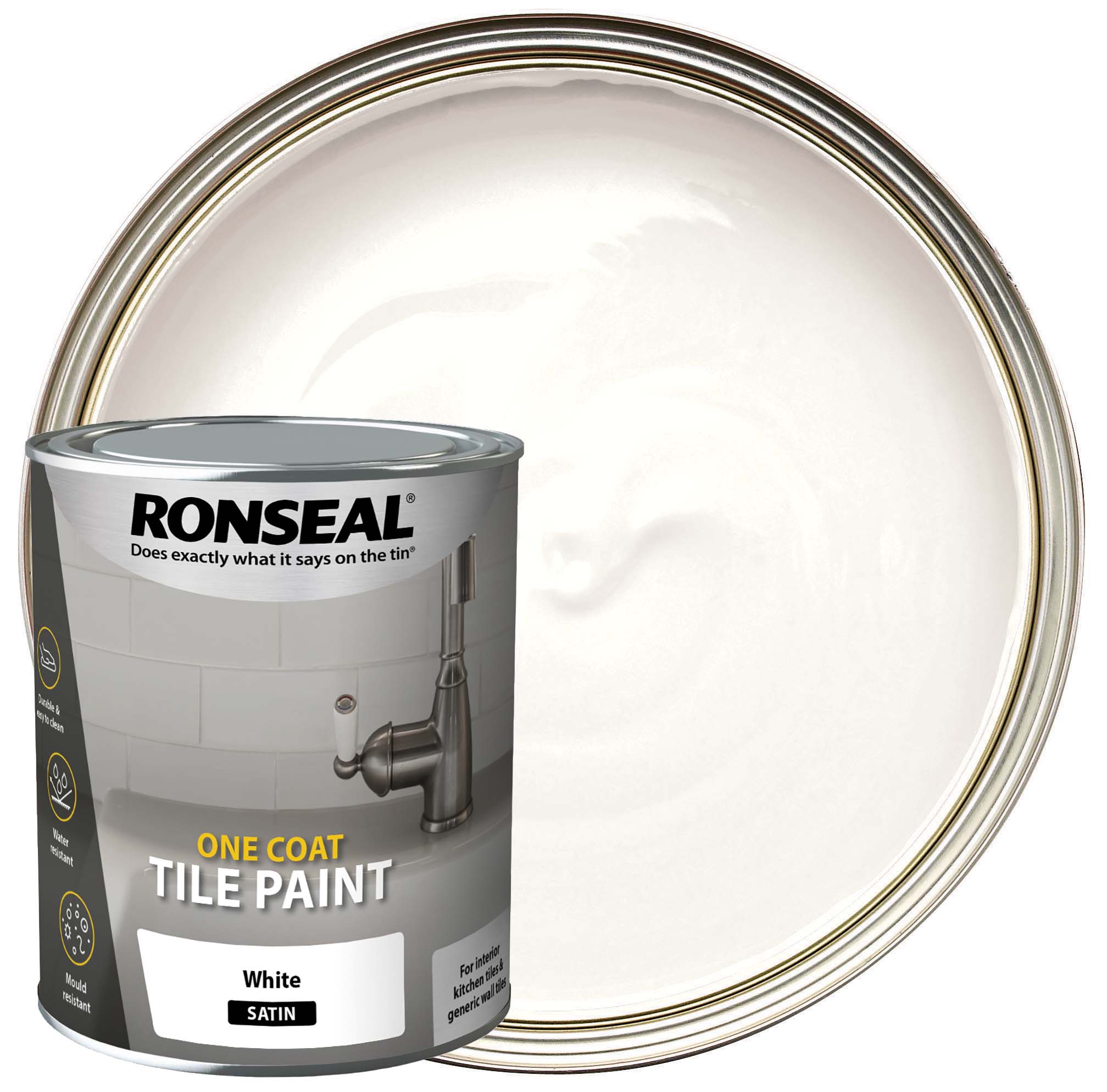 Wickes Trade Satin Wood & Metal Paint - Pure Brilliant White - 1L