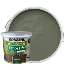 Ronseal One Coat Fence Life Matt Shed & Fence Treatment - Forest Green 5L