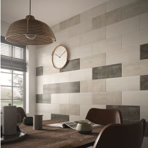 Wickes Brooklyn Plaster Grey Ceramic Wall Tile - 500 x 200mm
