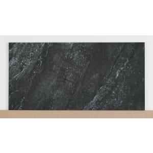 Wickes Amaro Charcoal Porcelain Tile 615 x 308mm Sample
