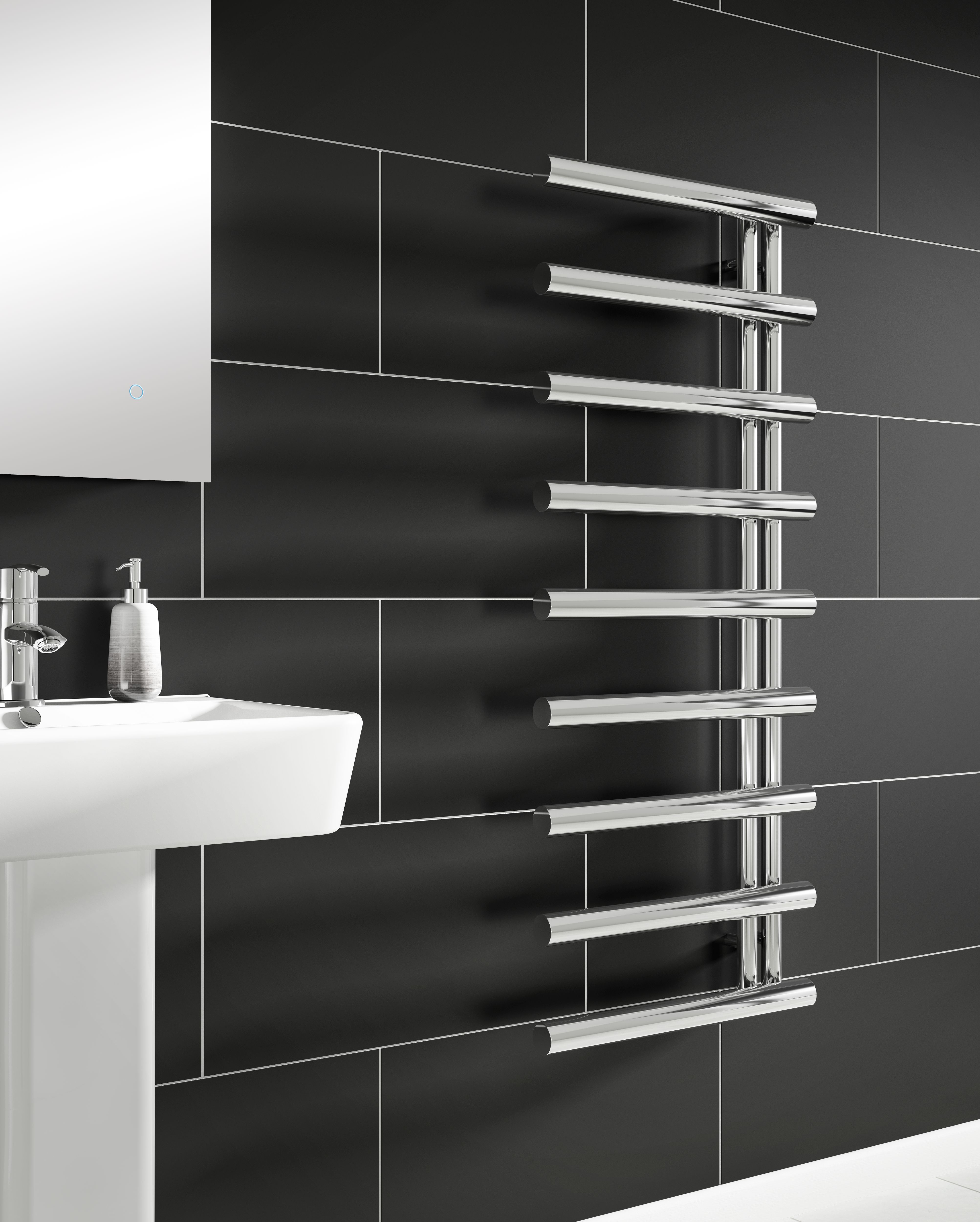 Image of Wickes Mayfair Chrome Towel Radiator - 795 x 500mm