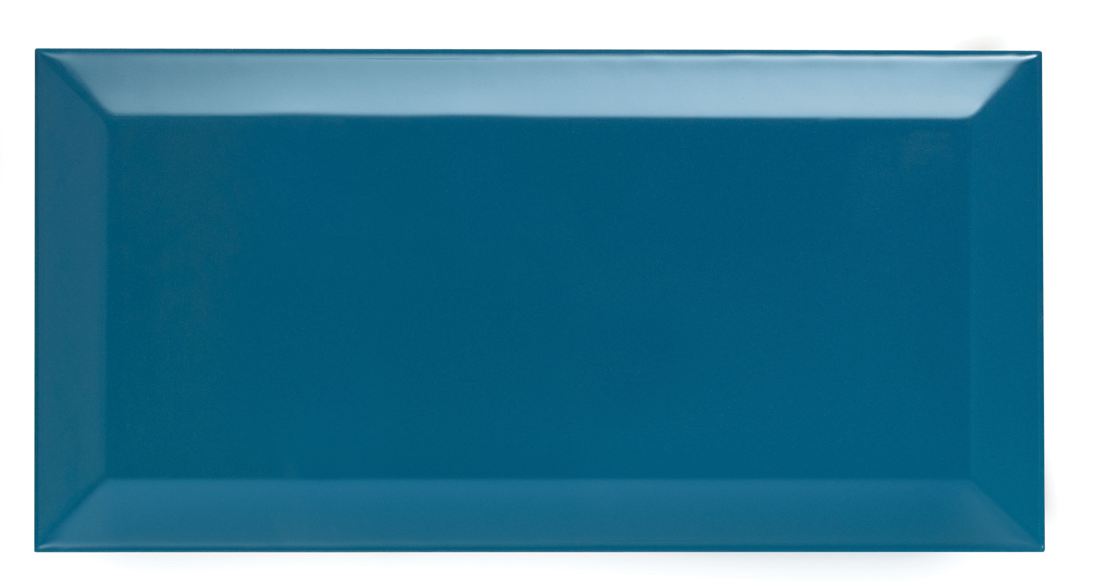 Wickes Metro Light Blue Ceramic Wall Tile - 200 x 100mm - Sample
