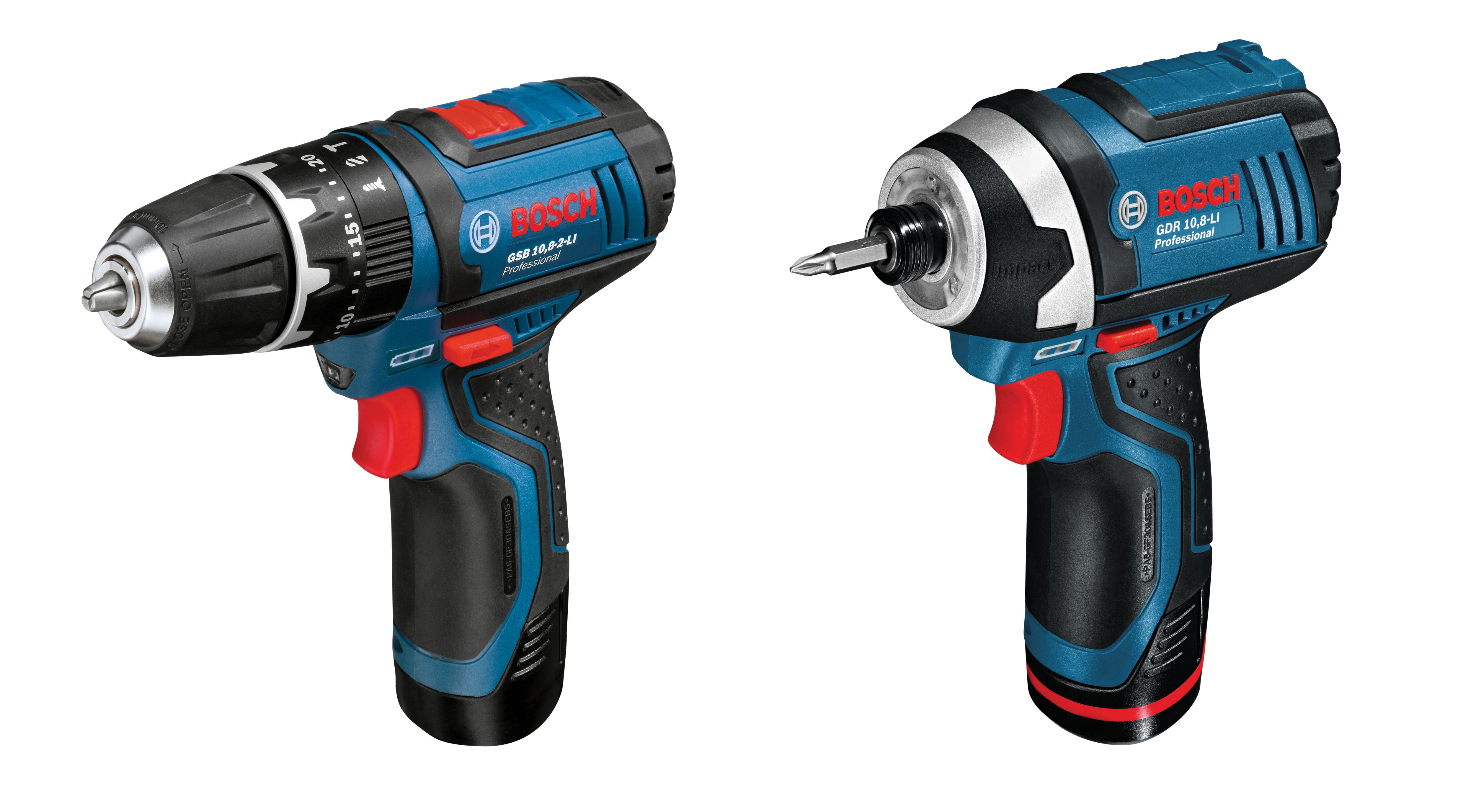 Image of Bosch Professional GSB 12V-15 + GDR 12V-105 Cordless Combi Drill and Impact Driver Twin Kit