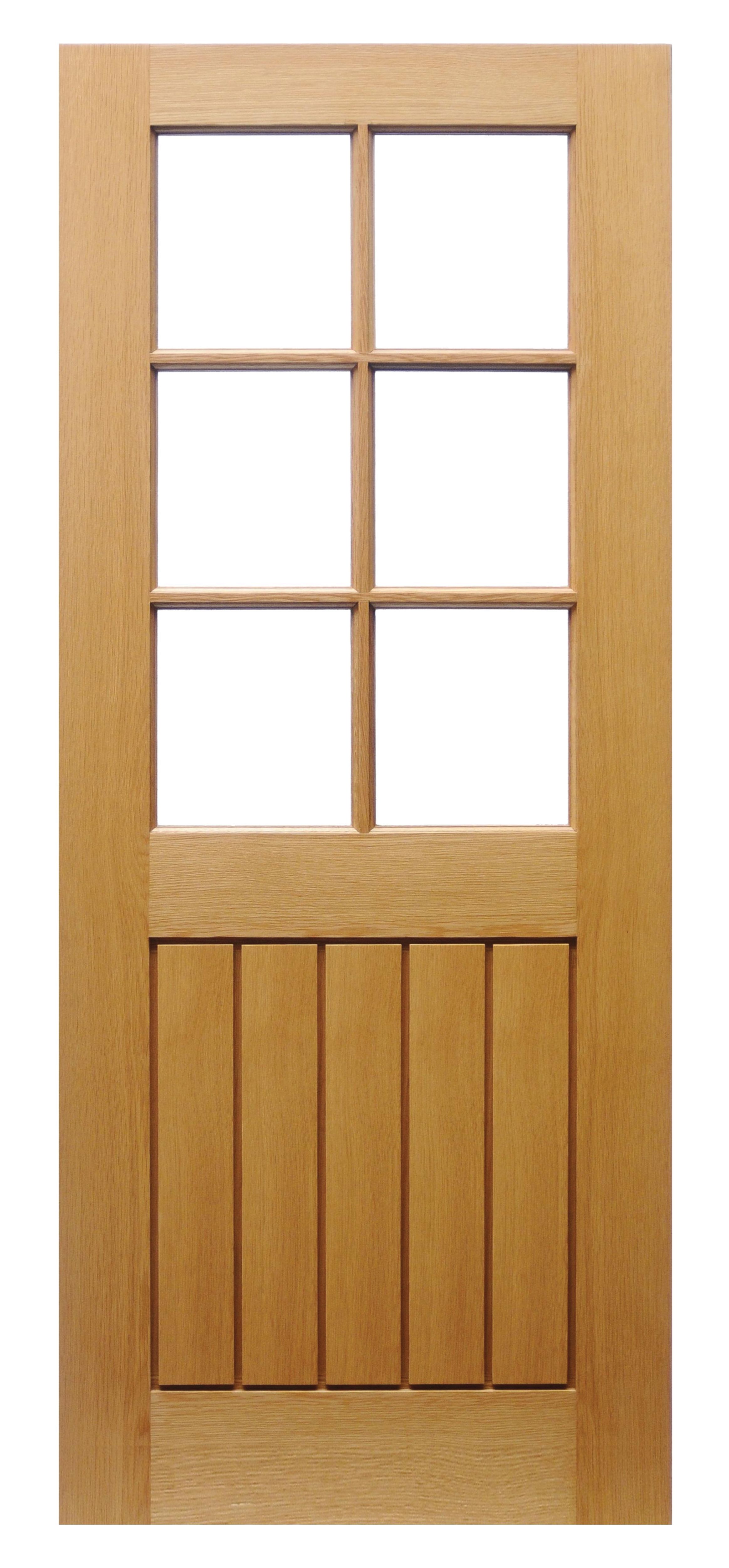 Wickes Geneva Oak Veneer Glazed Cottage Pre-Finished Internal Door - 1981 x 762mm