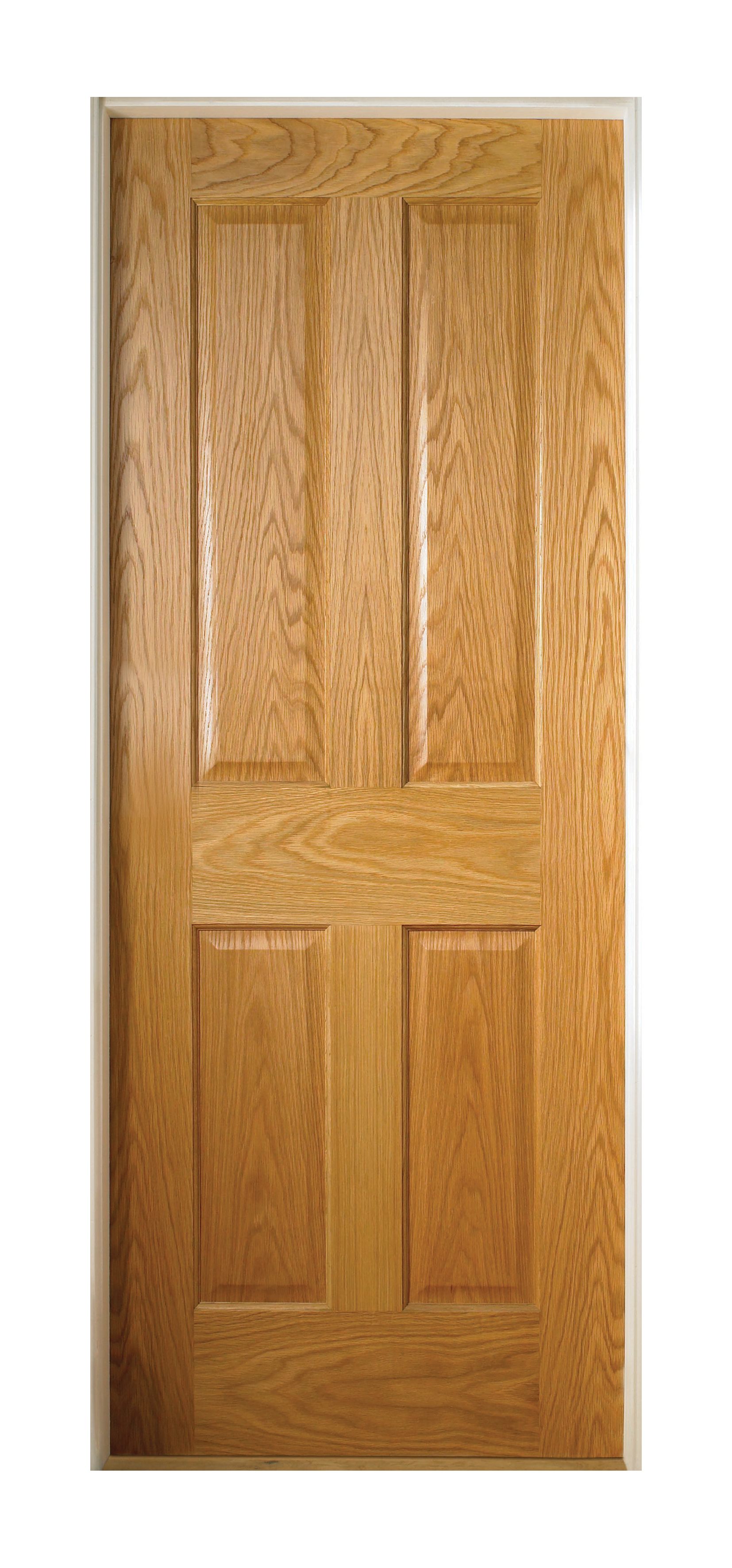 Wickes Cobham Oak 4 Panel Pre Finished Internal Door