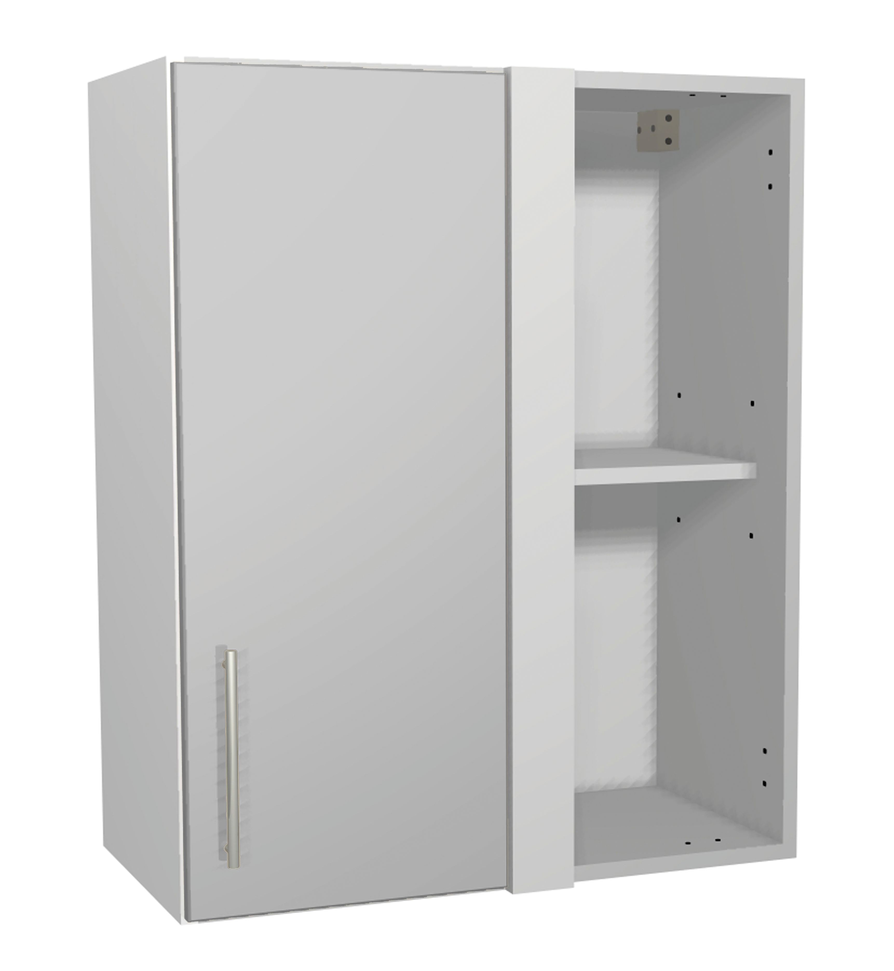 Wickes Orlando Grey Slab Corner Wall Unit - 600mm