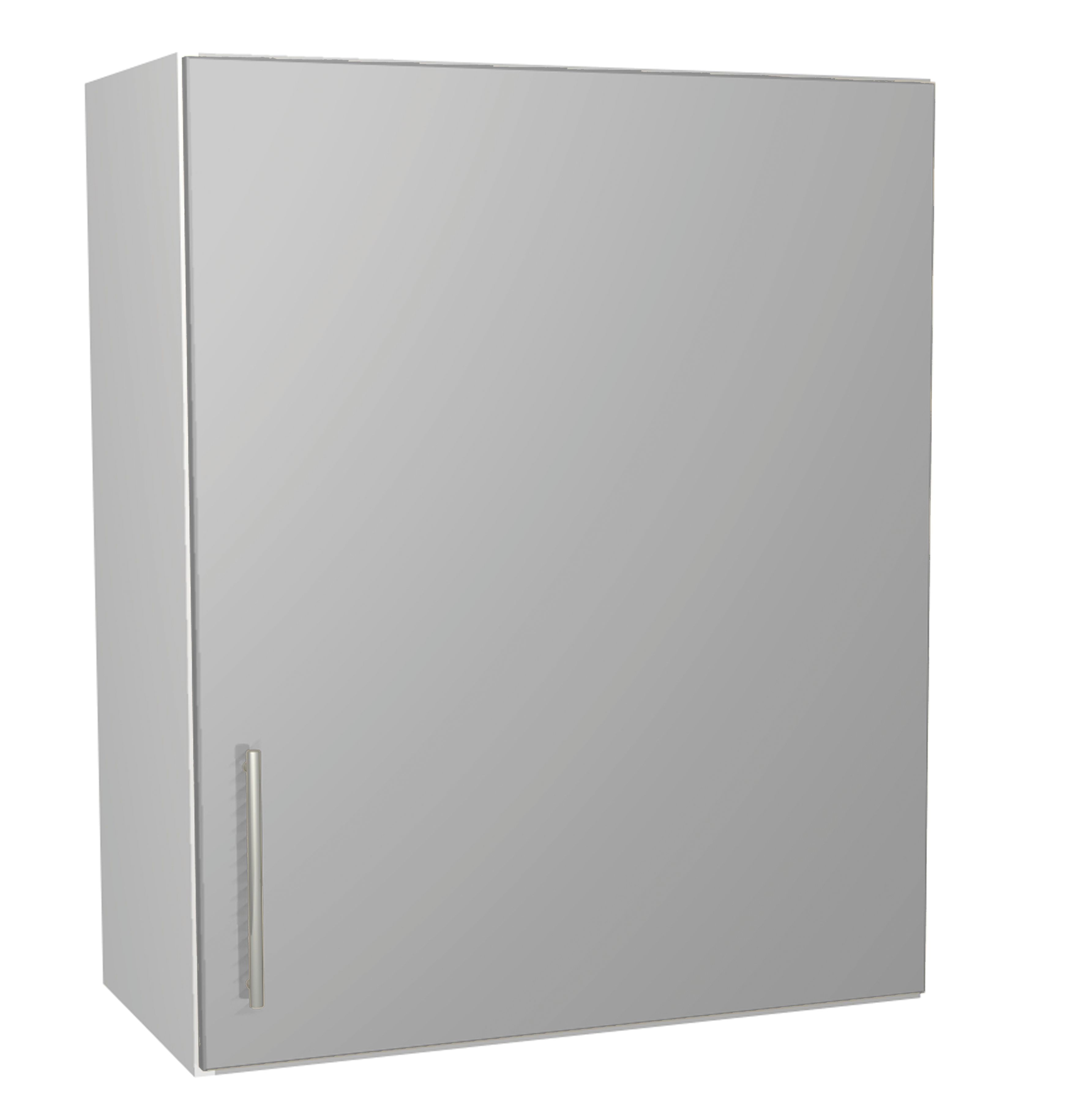 Wickes Orlando Grey Gloss Slab Wall Unit - 600mm