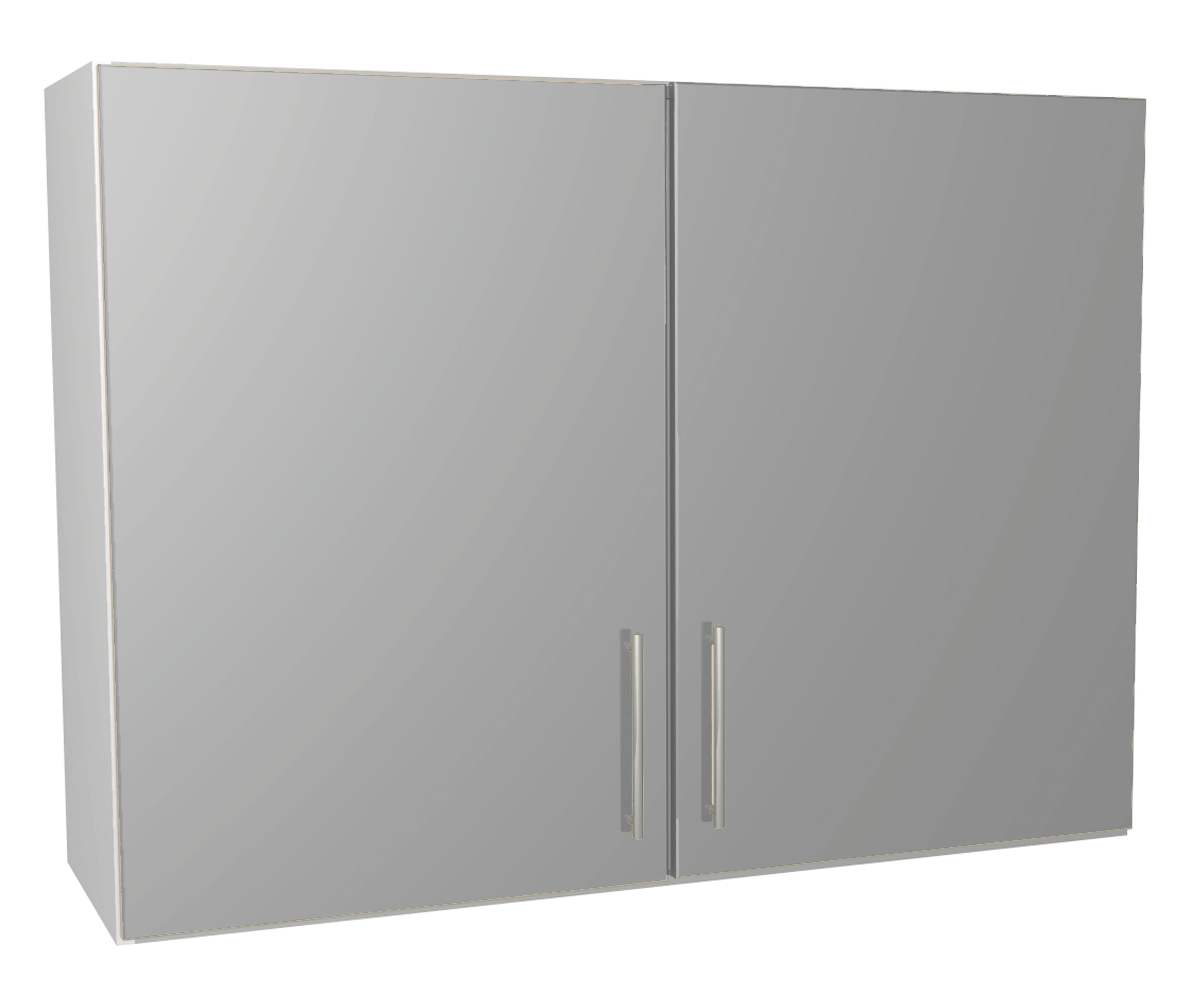 Image of Wickes Orlando Grey Gloss Slab Wall Unit - 1000mm