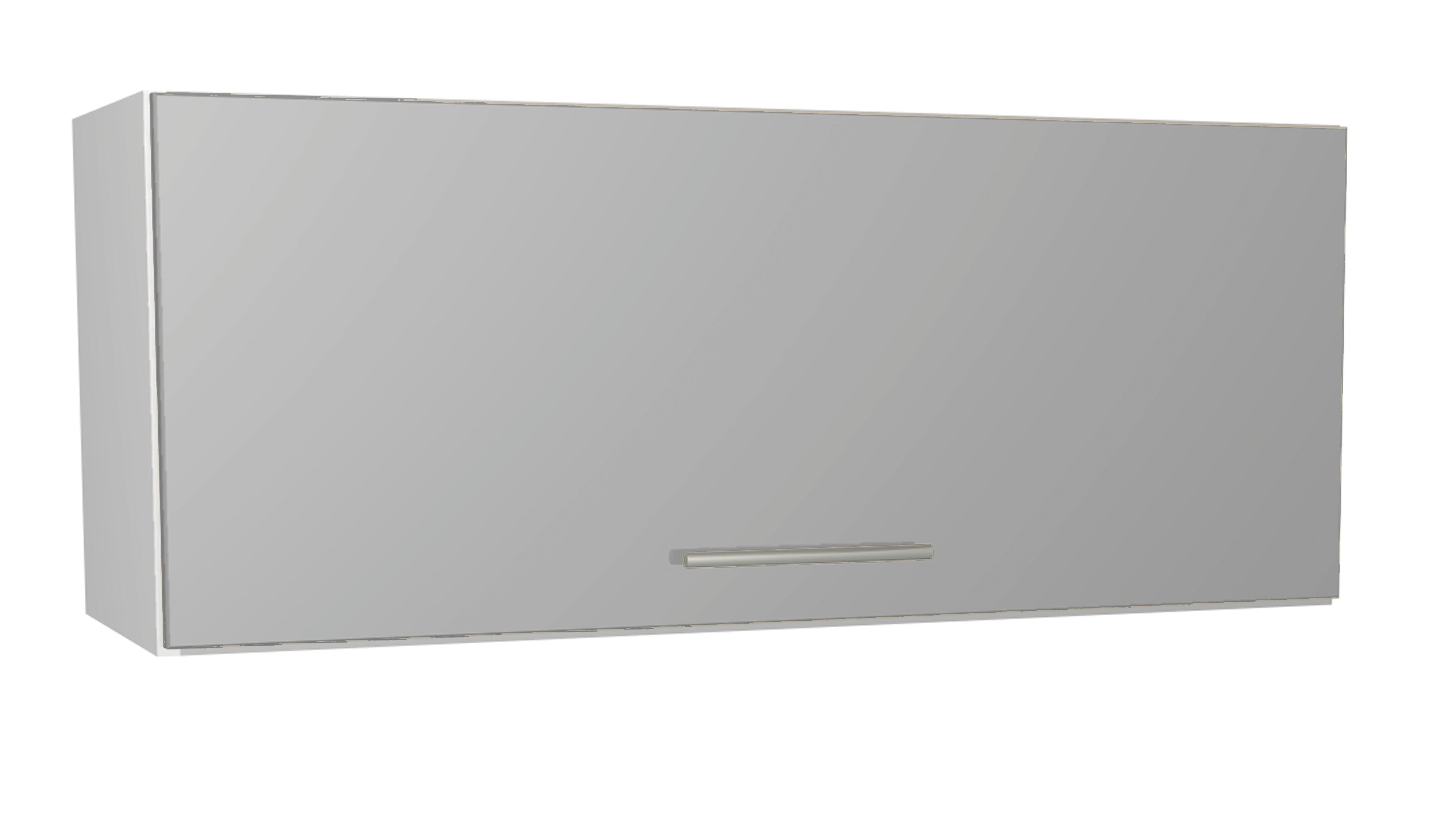 Image of Wickes Orlando Grey Gloss Slab Narrow Wall Unit - 900mm