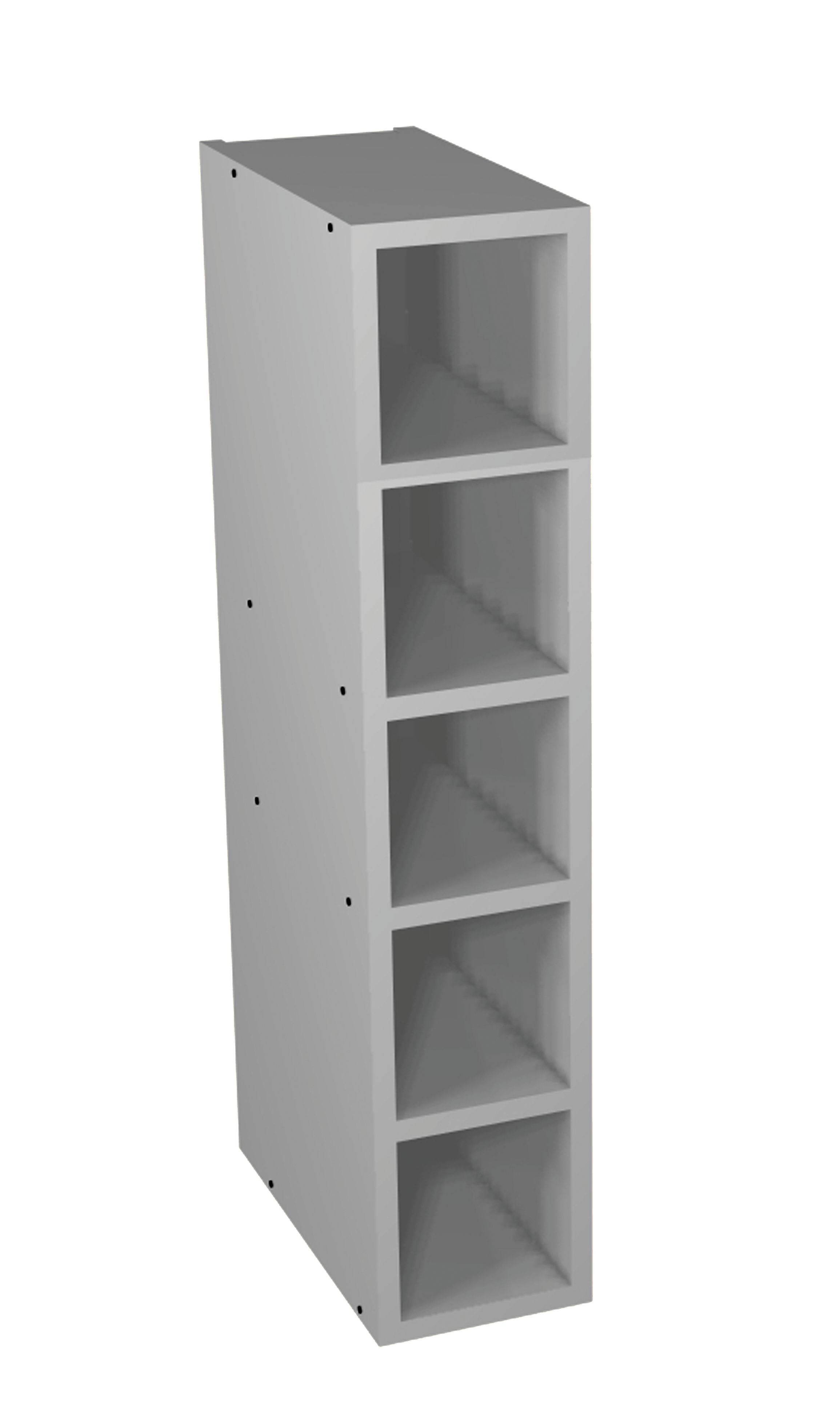 Wickes Orlando/Madison Grey Gloss Wine Rack - 150mm