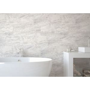 Wickes Amalfi Slate Grey Ceramic Wall & Floor Tile - 360 x 275mm