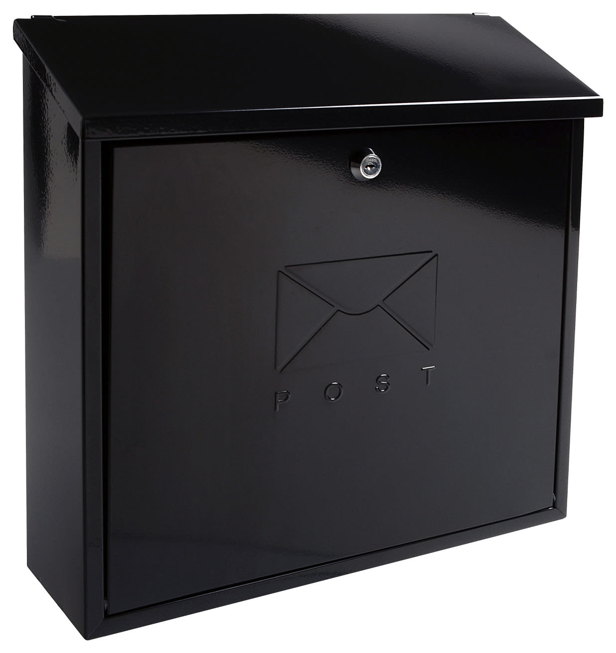 Sterling Contemporay Post Box Black Wickes.co.uk