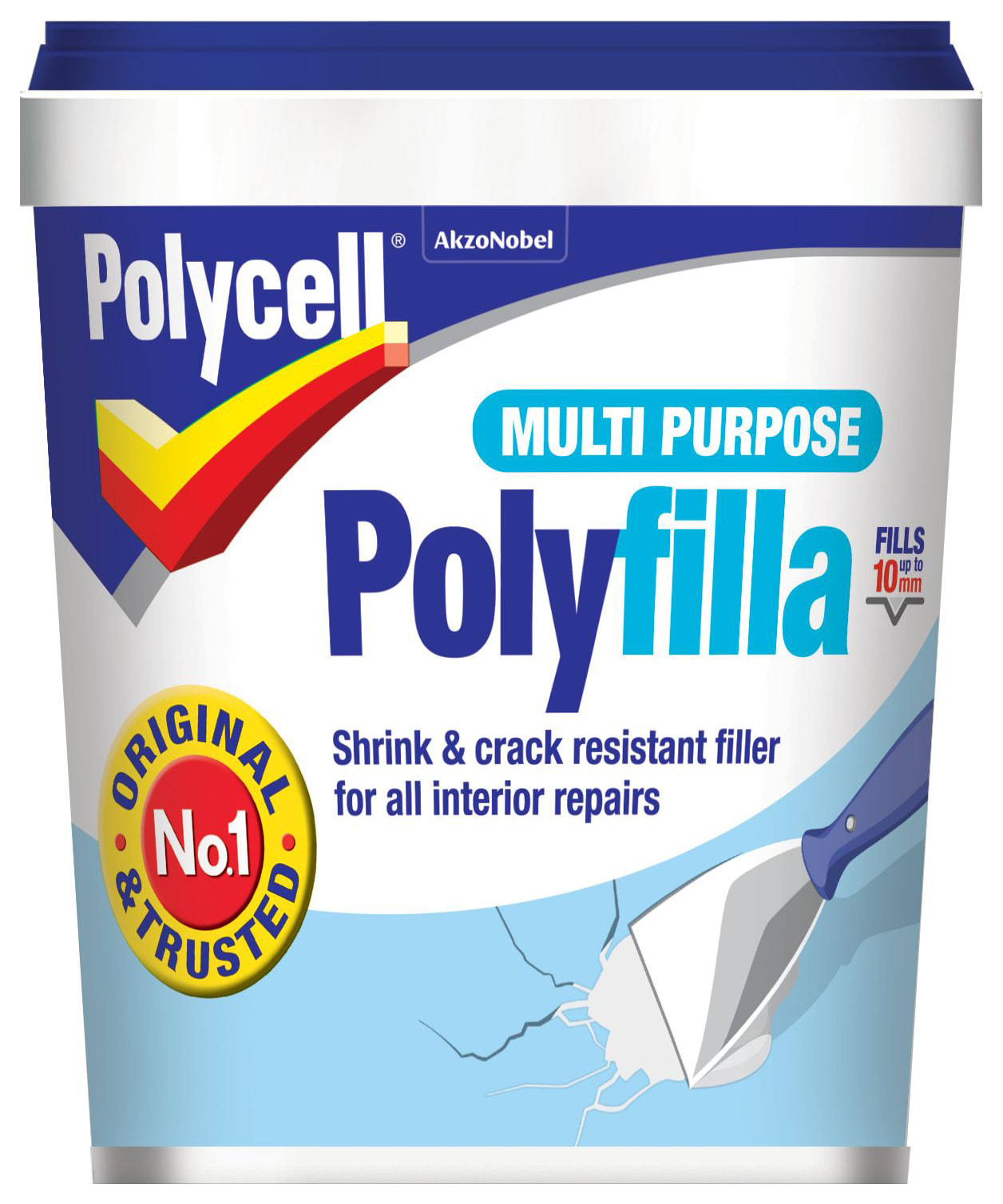 Polycell Polyfilla MultiPurpose Ready Mixed Filler 1kg Wickes.co.uk