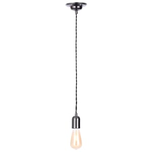 Inlight Twisted Nickel Black Dimmable Cable Pendant Light - 42W E27
