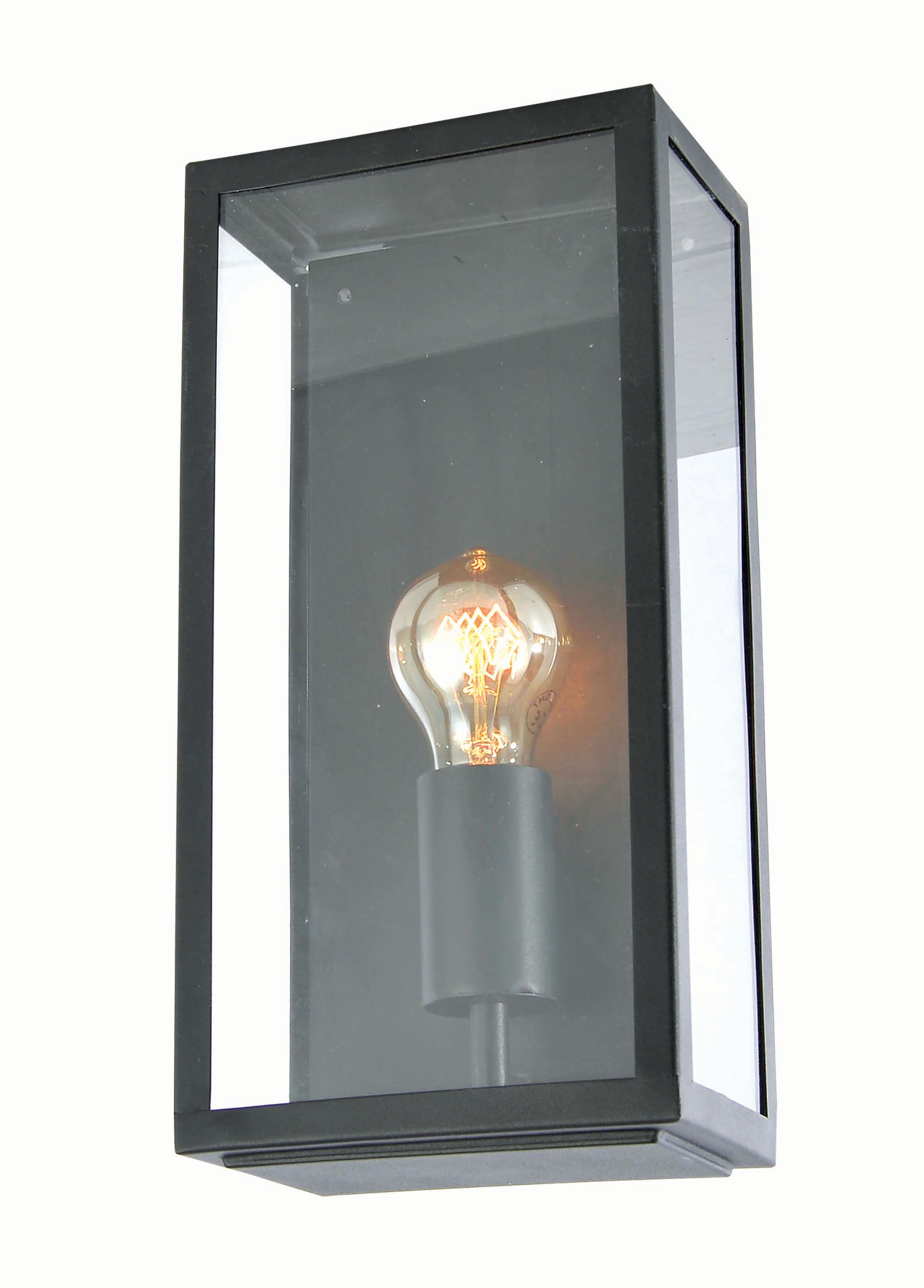 Zinc Minerva Satin Black Lantern Light - 60W