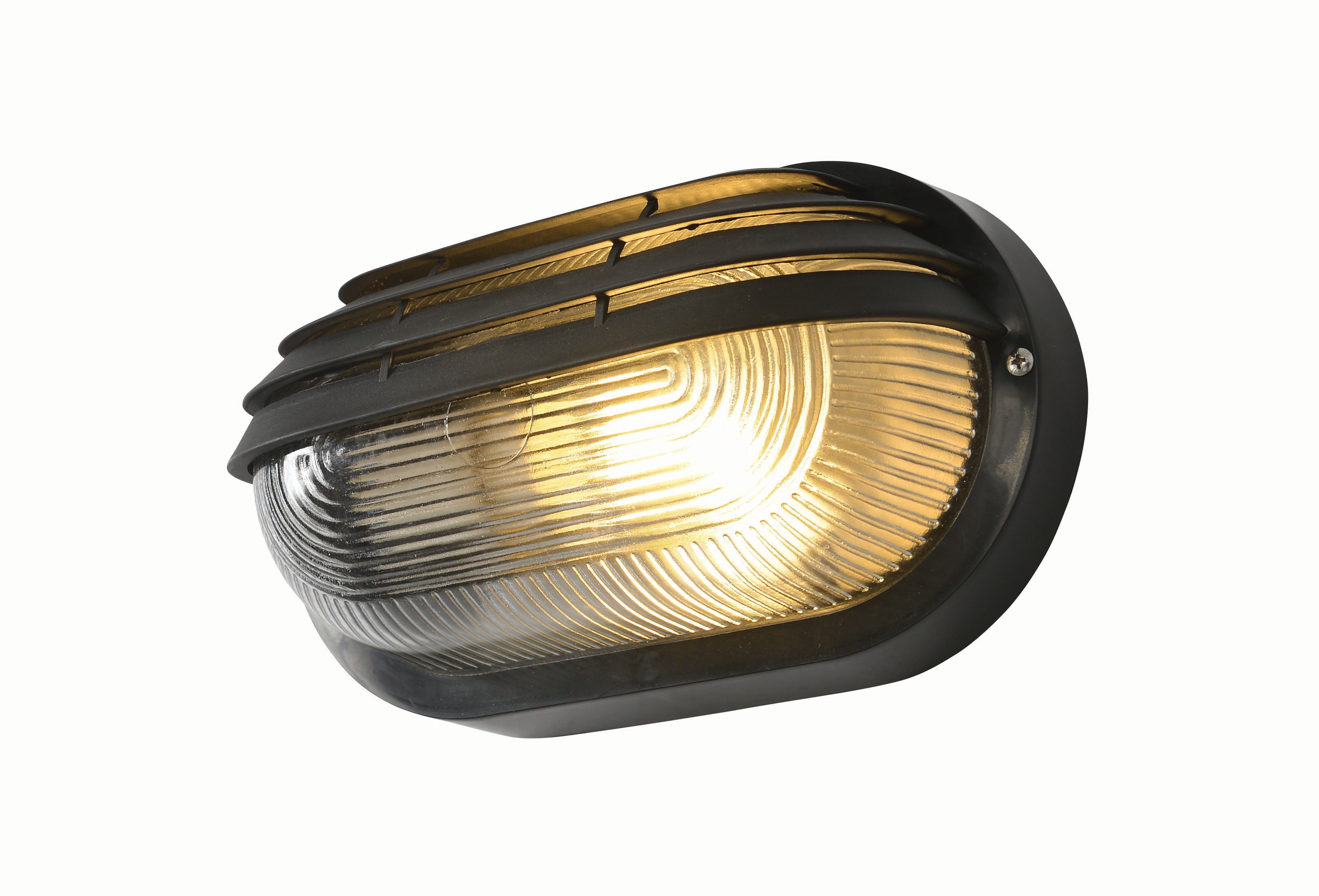 Image of Coast Puck Black Oval Eyelid Bulkhead Light - 60W