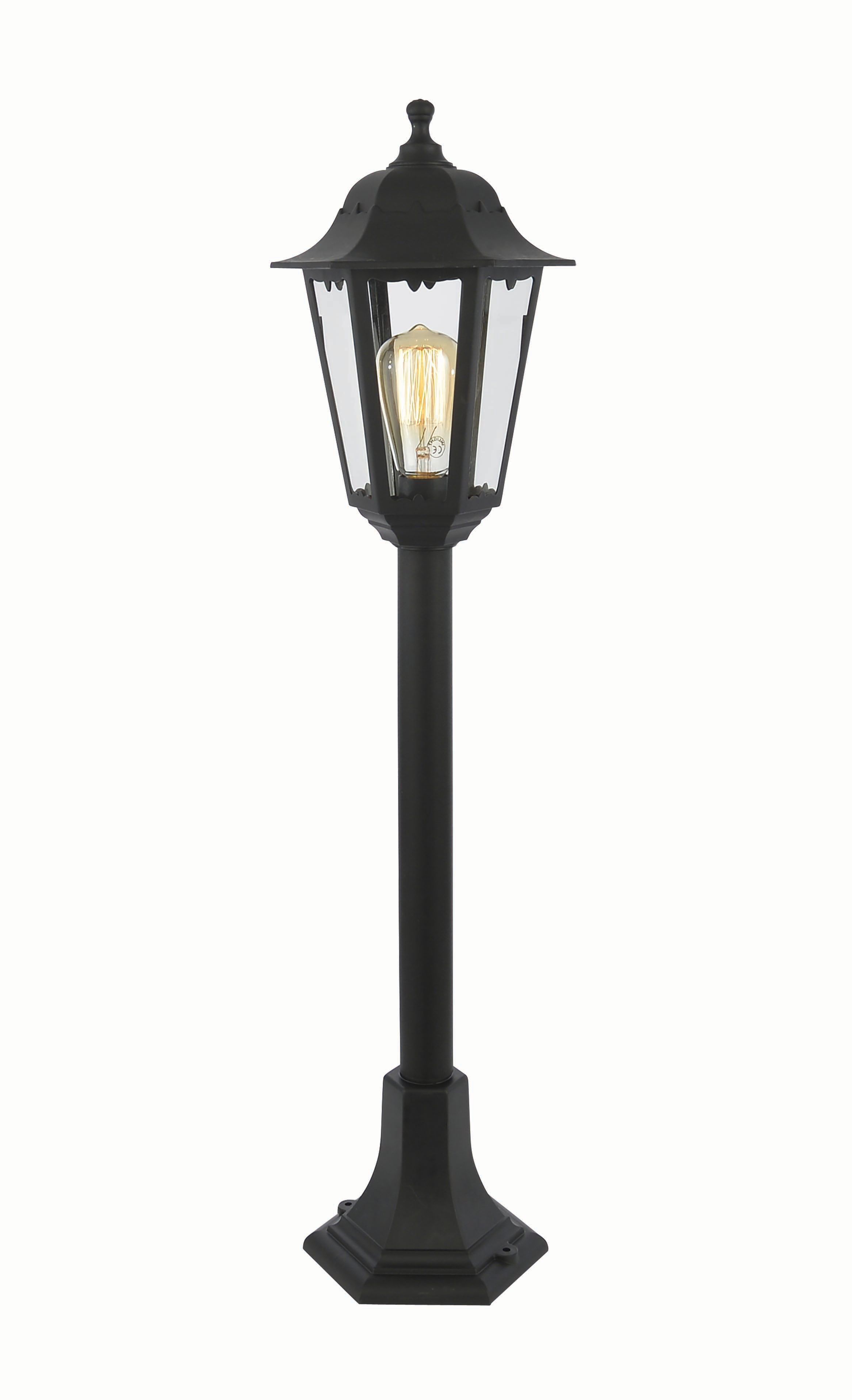 Coast Bianca Tall Post Lantern Black