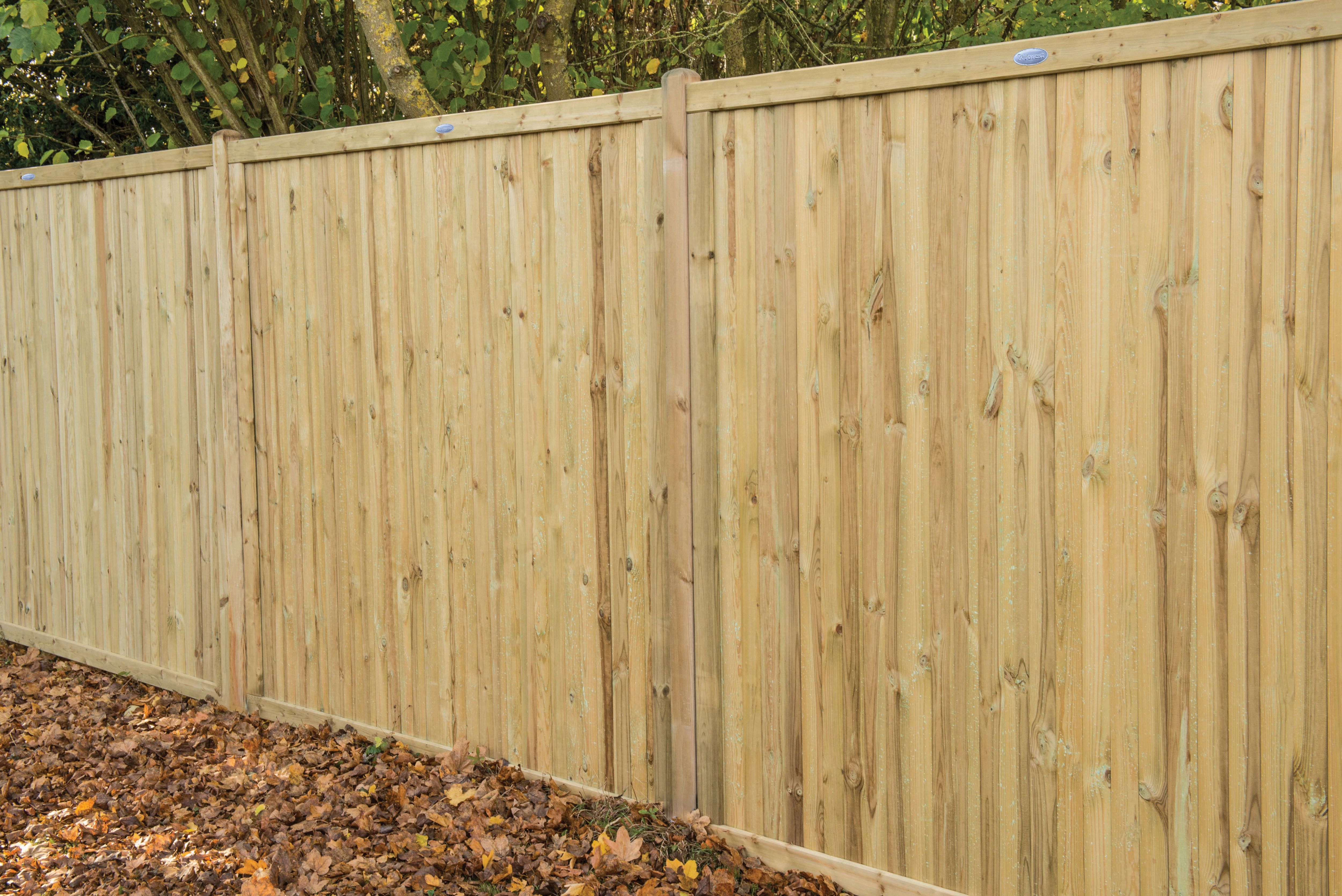 Forest Garden Pressure Treated Acoustic Fence Panel - 1830 x 1800mm - 6 x 6ft - Pack of 3