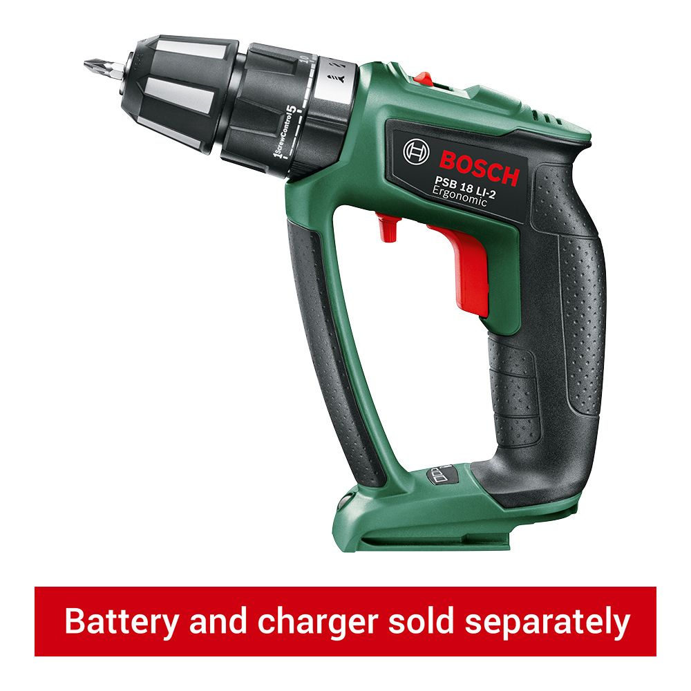 Image of Bosch PSB 18V LI-2 Ergonomic Brushless Two-speed Cordless Combi Drill - Bare