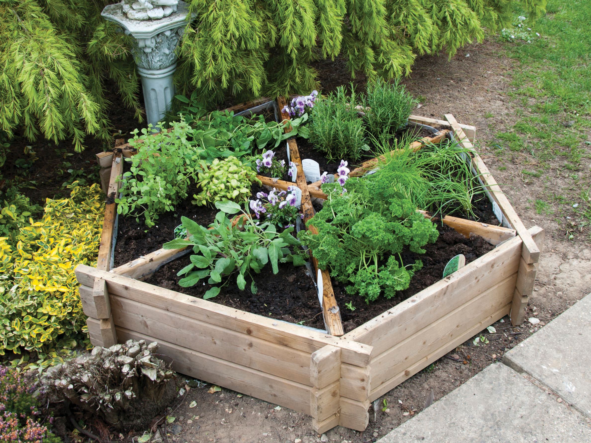 Planter - Hexagonal Herb Planter - 330mm x 1.m