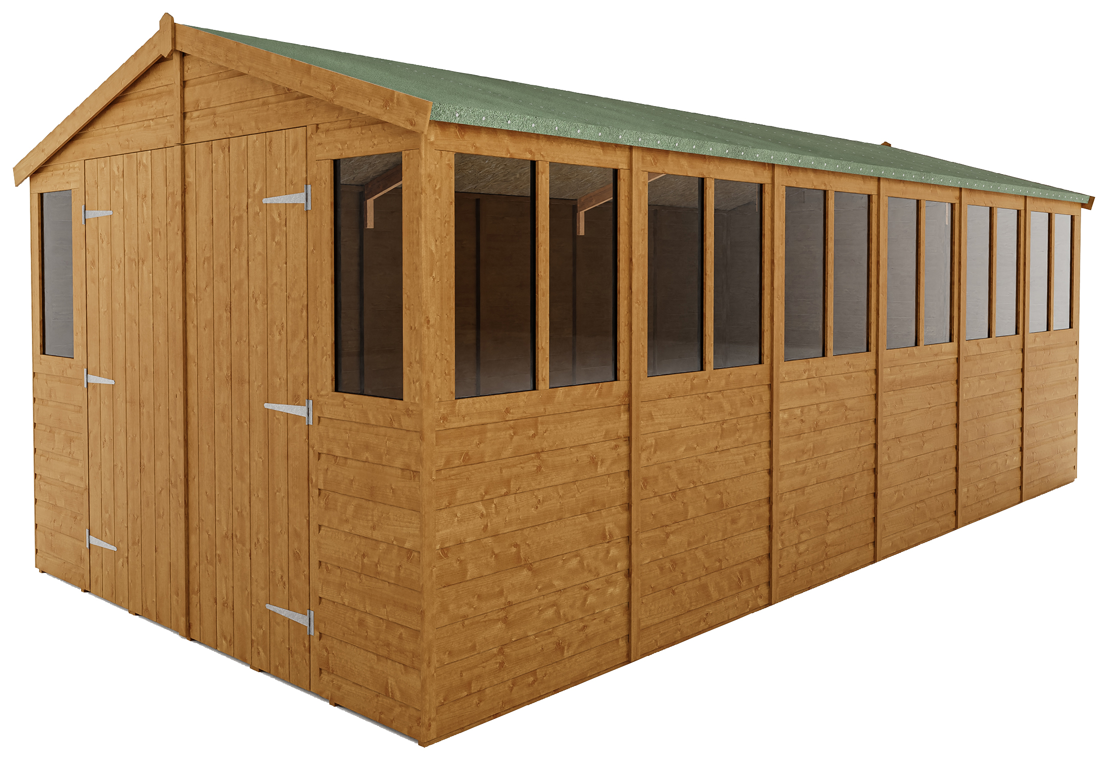 Rowlinson Shiplap Honey Brown Garden Workshop - 9 x 18ft