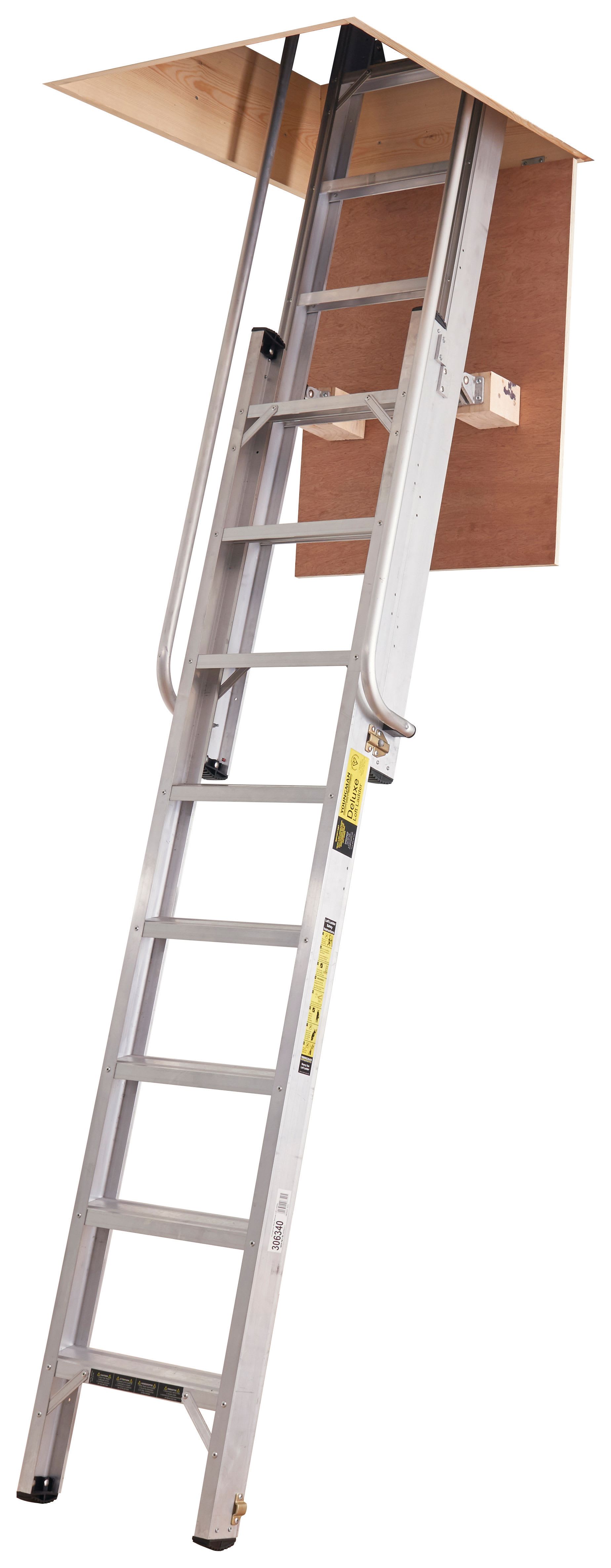 Werner Deluxe 2 Section Aluminium Loft Ladder
