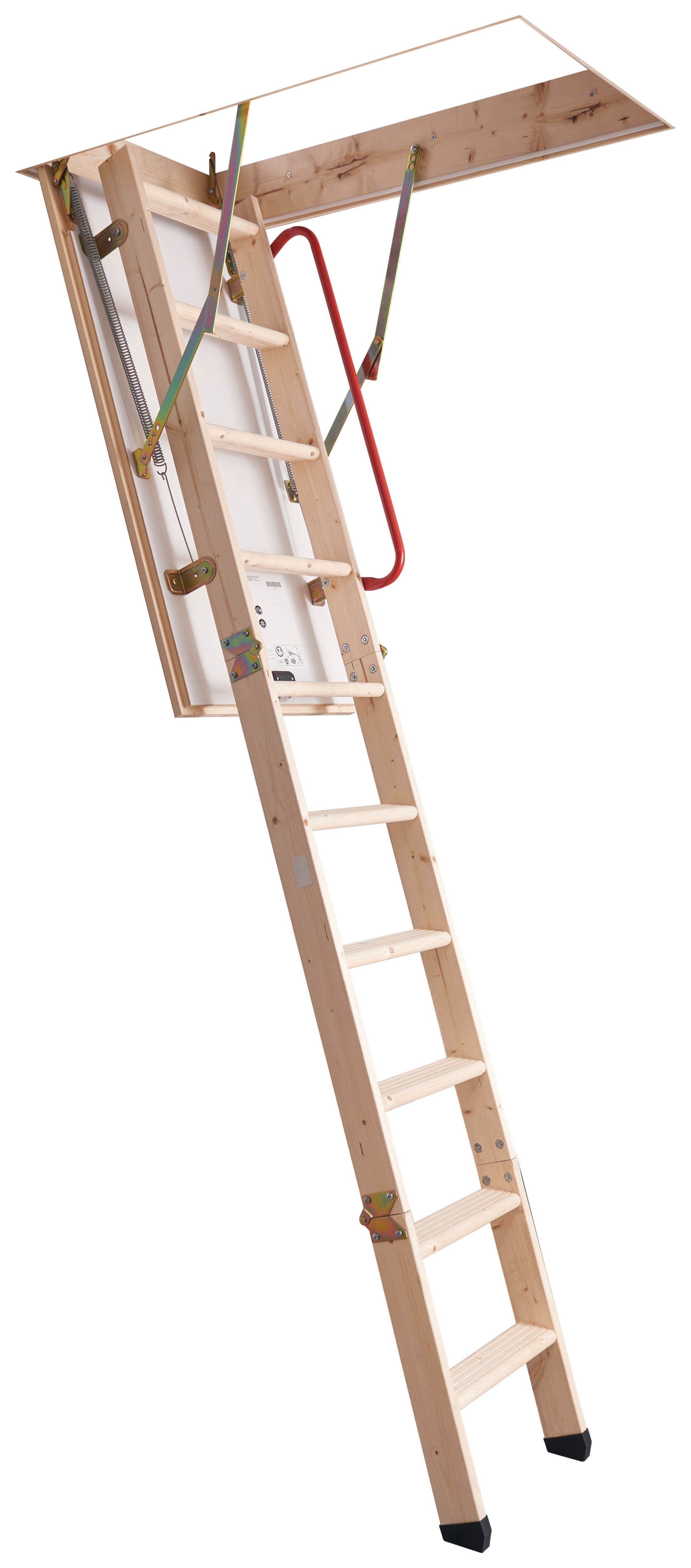 Werner Eco S Line 3 Section Timber Folding Loft Ladder