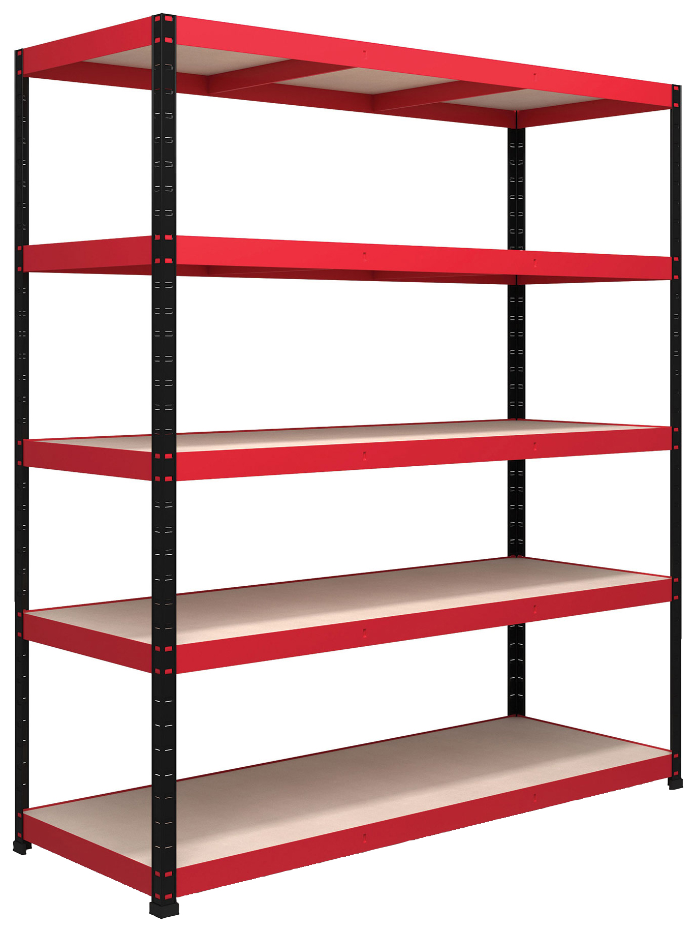 Image of Rb Boss Shelf Kit 5 Wood Shelves - 1800 x 1600 x 600mm 250kg Udl