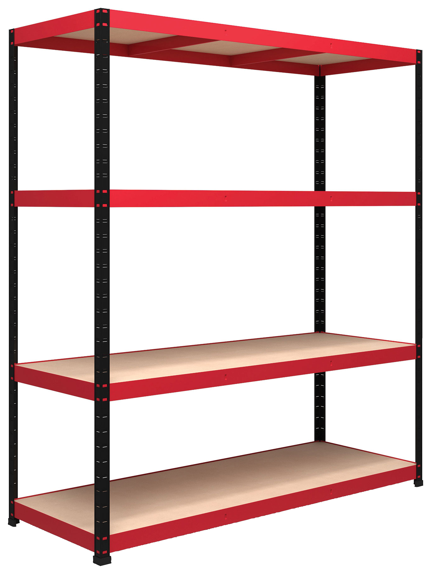 Image of Rb Boss Shelf Kit 4 Wood Shelves - 1800 x 1600 x 600mm 300kg Udl
