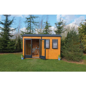 Shire 12 x 7ft Double Glazed Timber Apex Garden Office