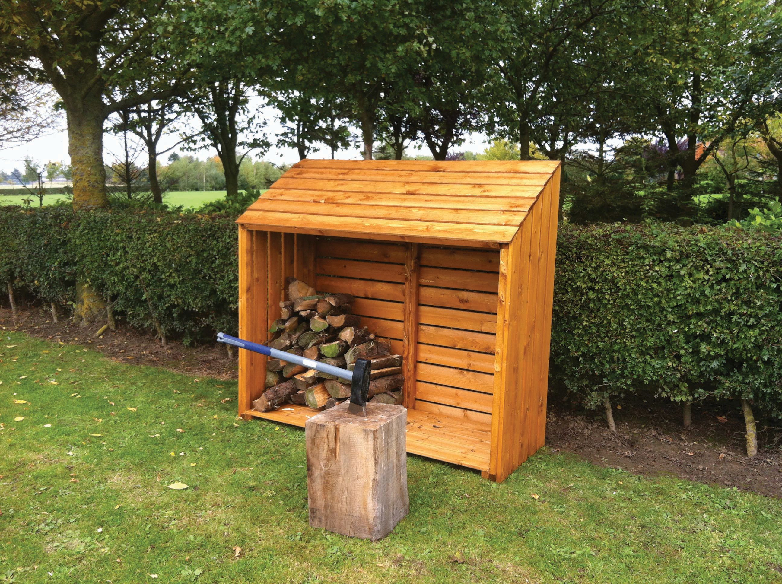 Image of Shire 5 x 2ft Large Overlap Timber Dip Treated Log Store