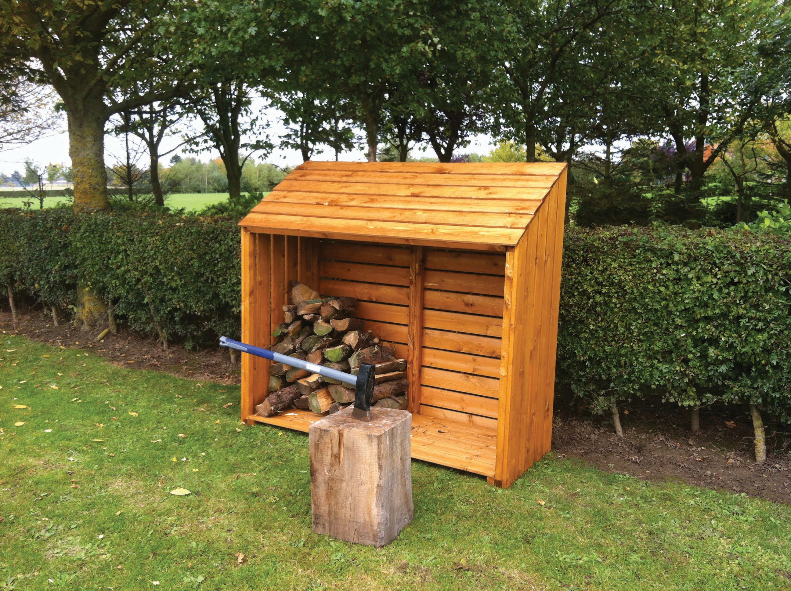 Shire 5 x 2ft Large Overlap Timber Dip Treated Log Store