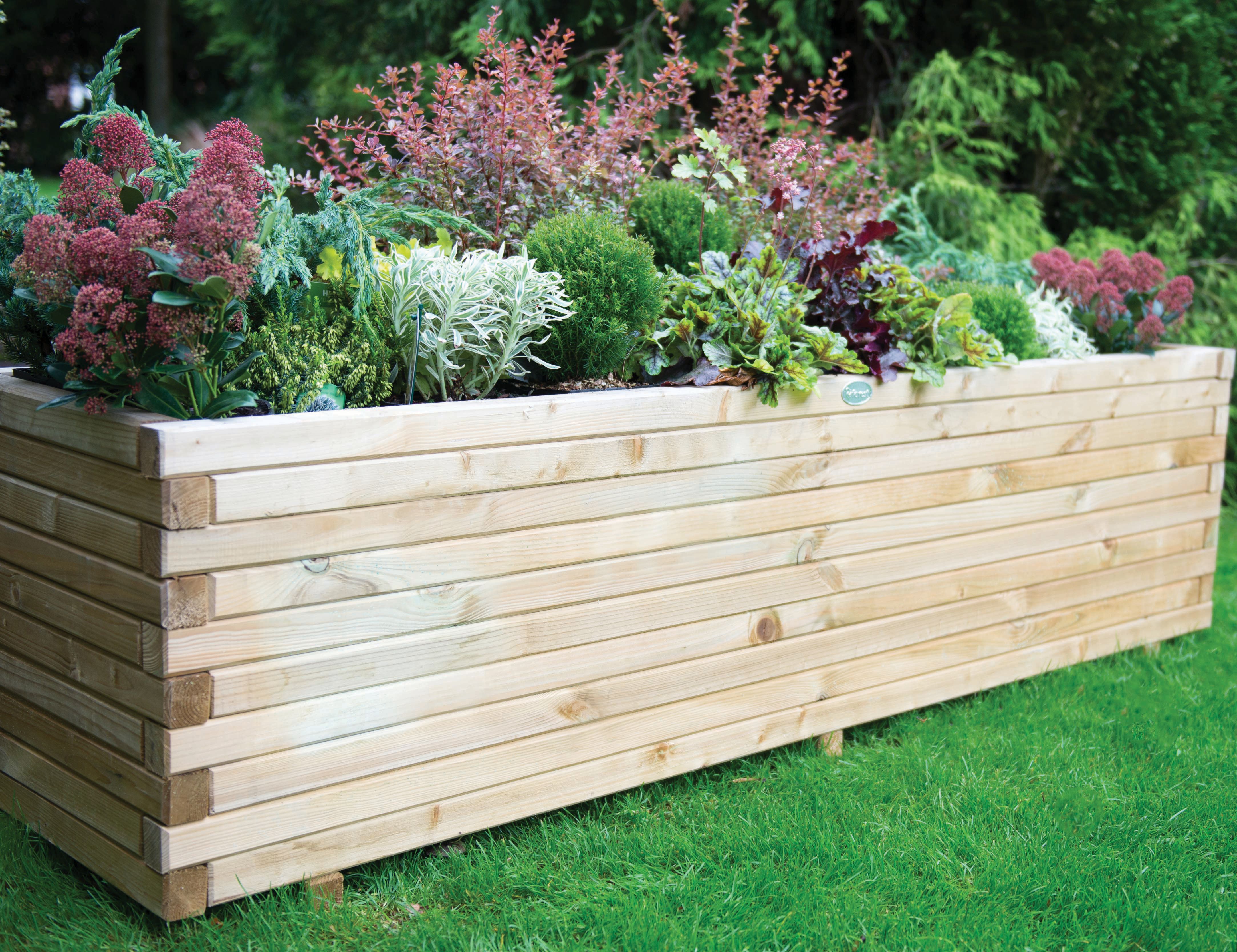 Forest Garden Lomello Natural Planter - 500 x 500mm