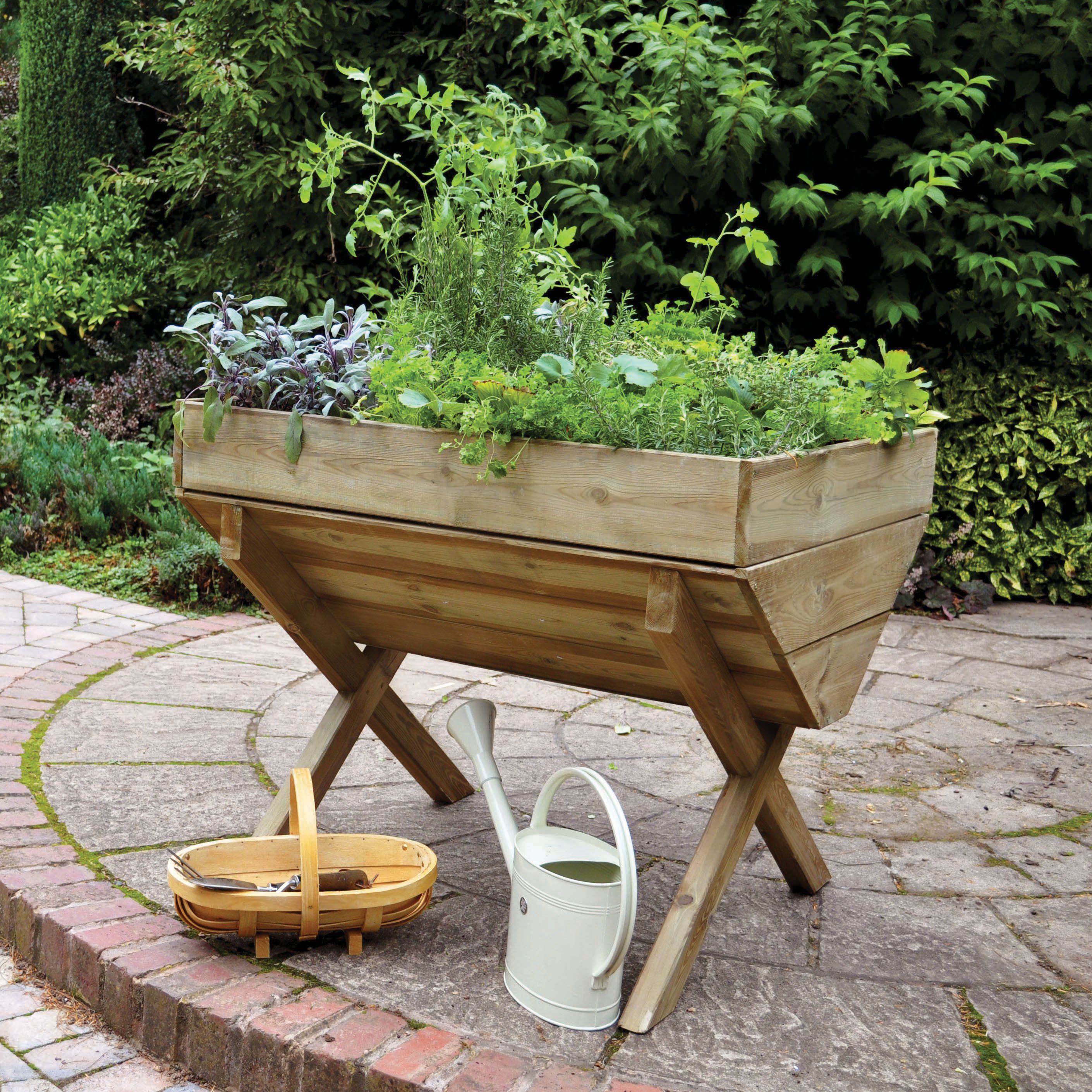 Image of Forest Garden Kitchen Garden Trough - 870mm x 1m