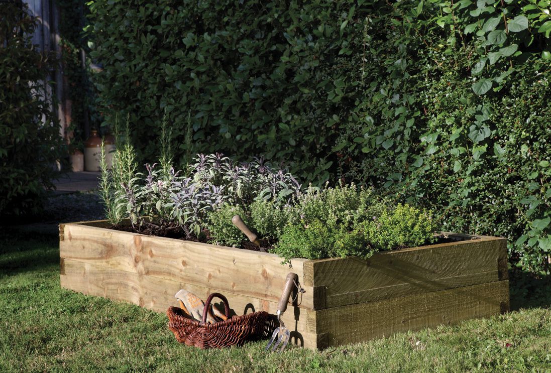 Forest Garden Caledonian Rectangular Raised Bed - 280 x 1800 x 900mm